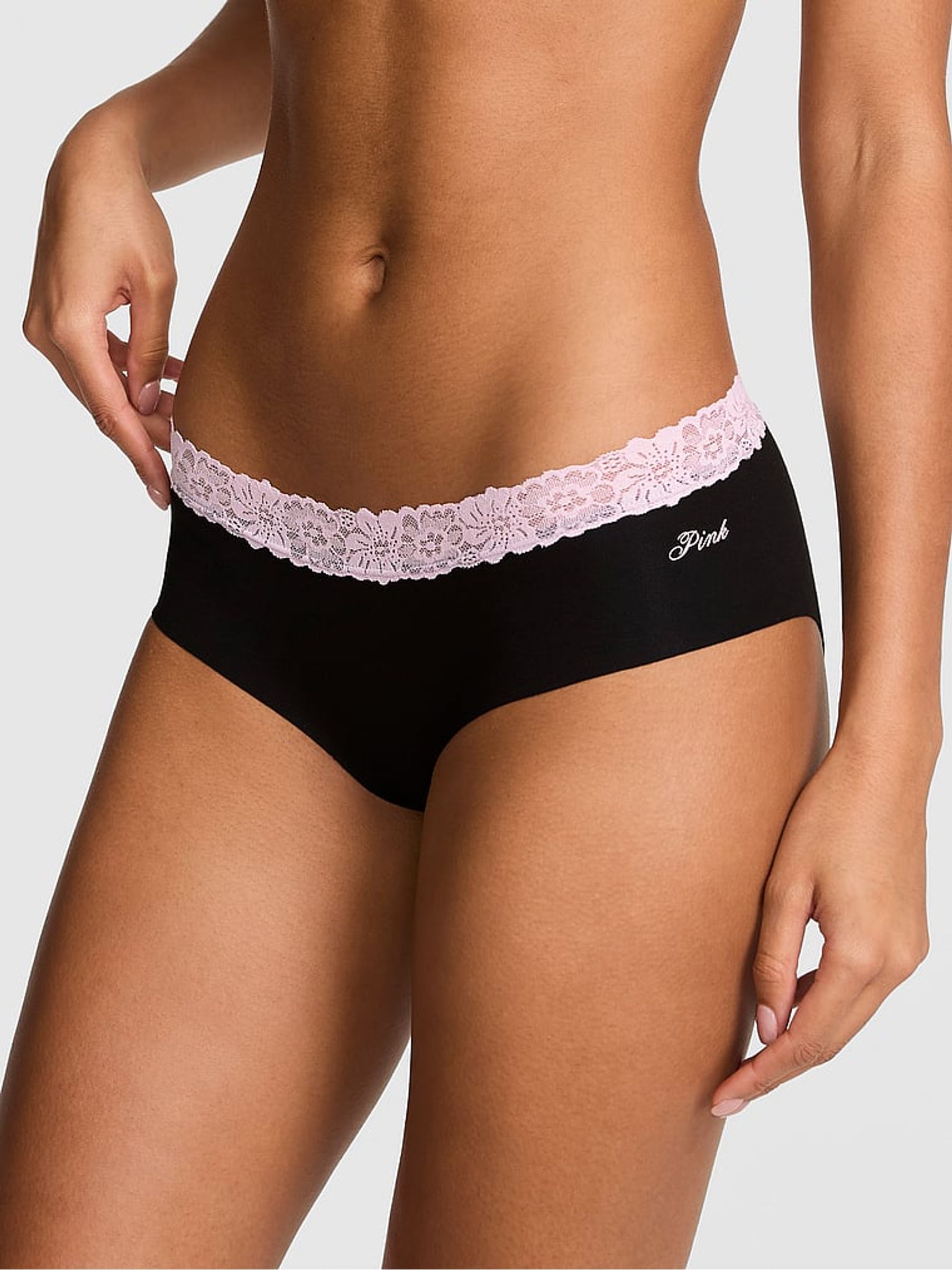 Black Hipster Lace Trim Knickers - Image 1 of 2