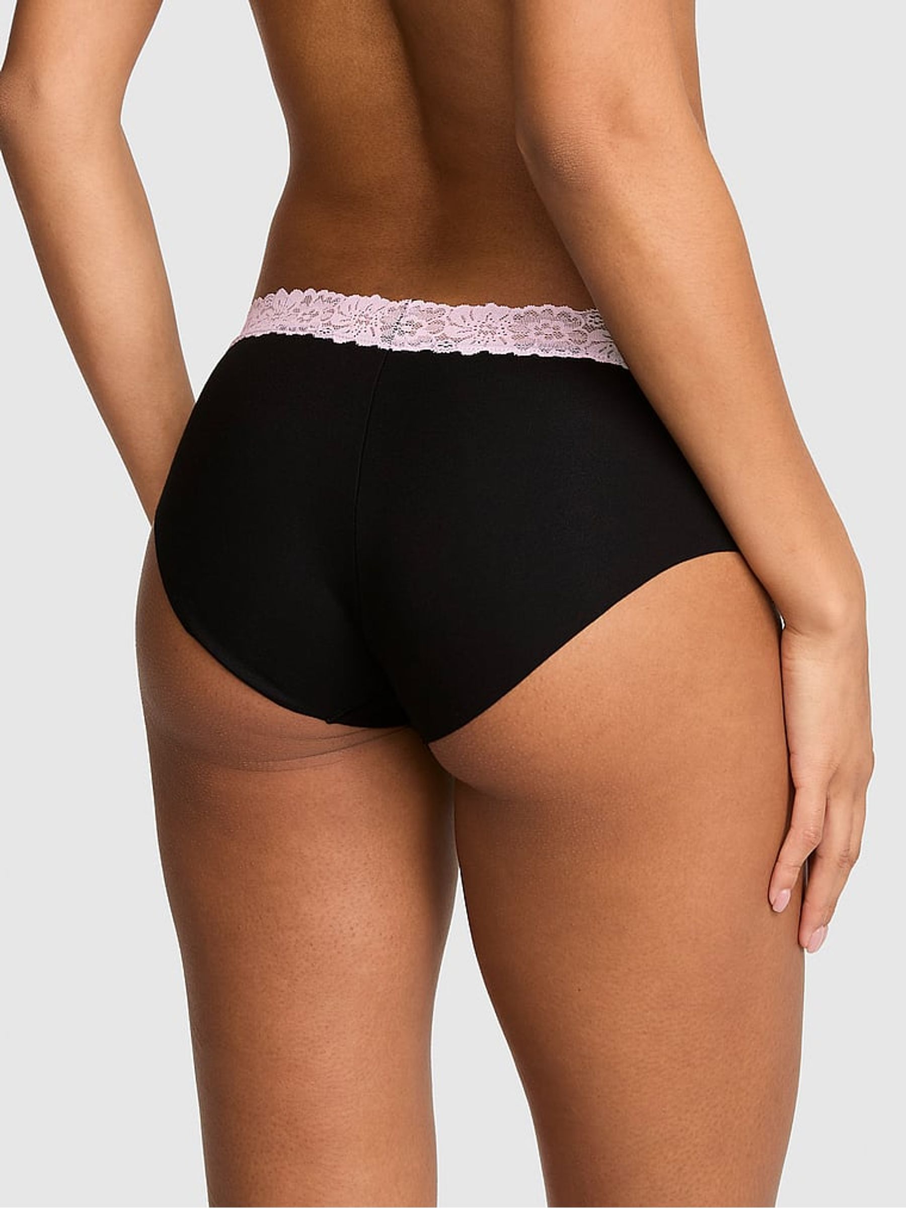 Black Hipster Lace Trim Knickers - Image 2 of 2 Black Hipster Lace Trim Knickers - Image 2 of 2