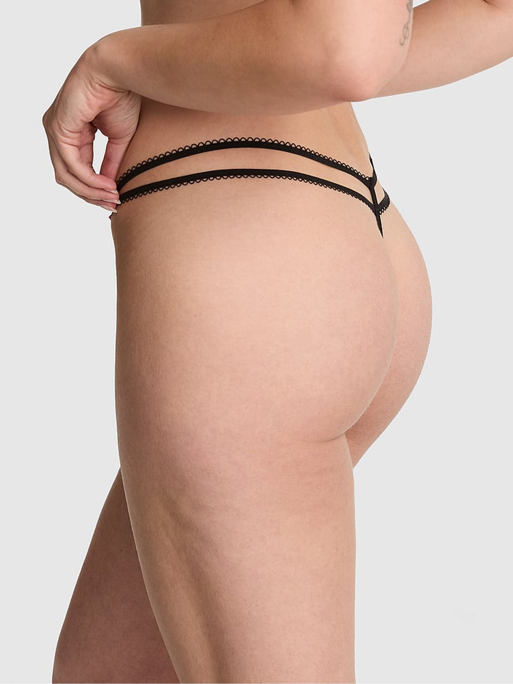 Black Spiderweb G-String Halloween Embroidery Knickers - Image 2 of 2