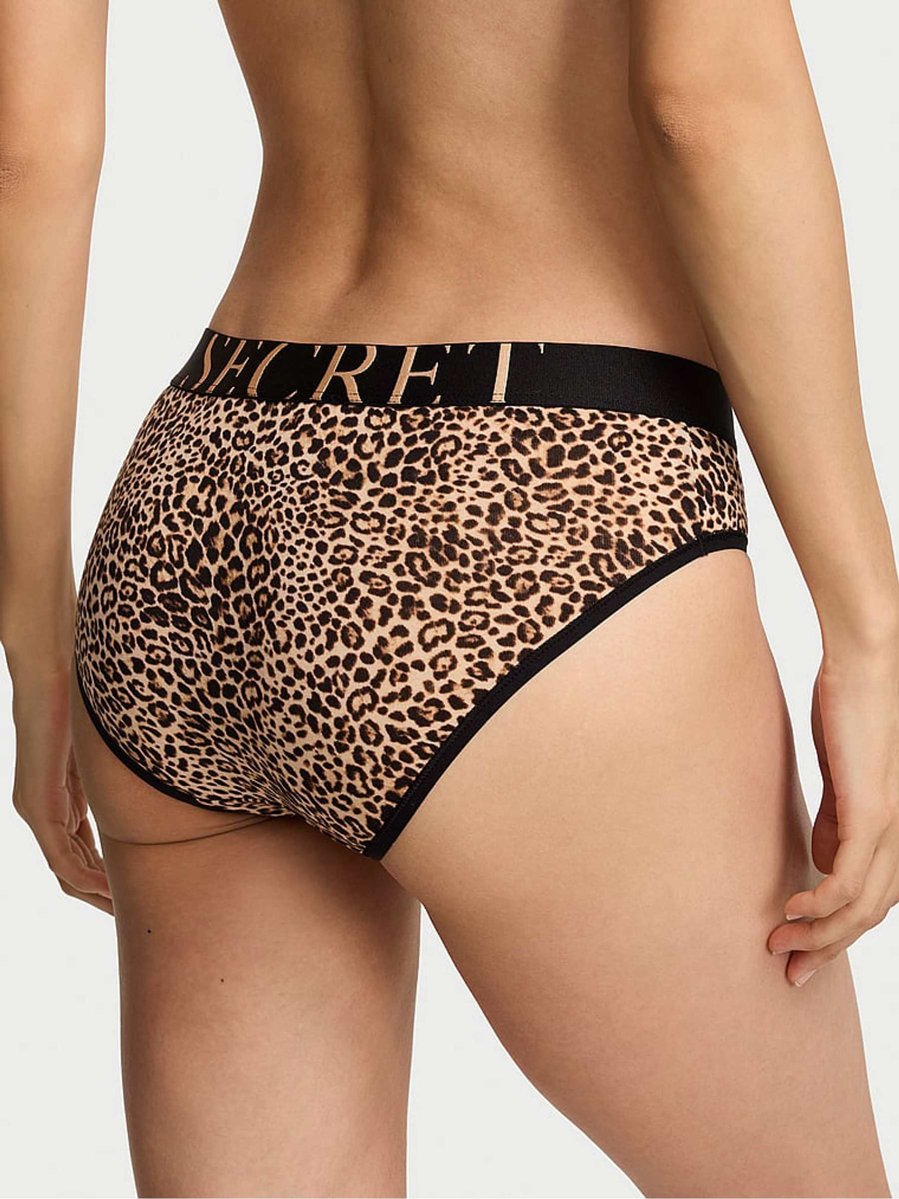 Leopard Brown Hipster Exploded Logo Knickers - Image 2 of 2