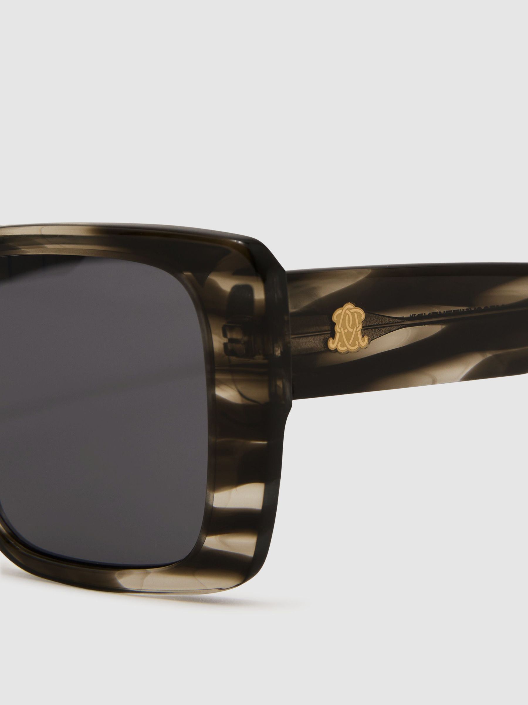 MESSYWEEKEND Oversized Square-Frame Sunglasses in Grey/Black - Image 3 of 4
