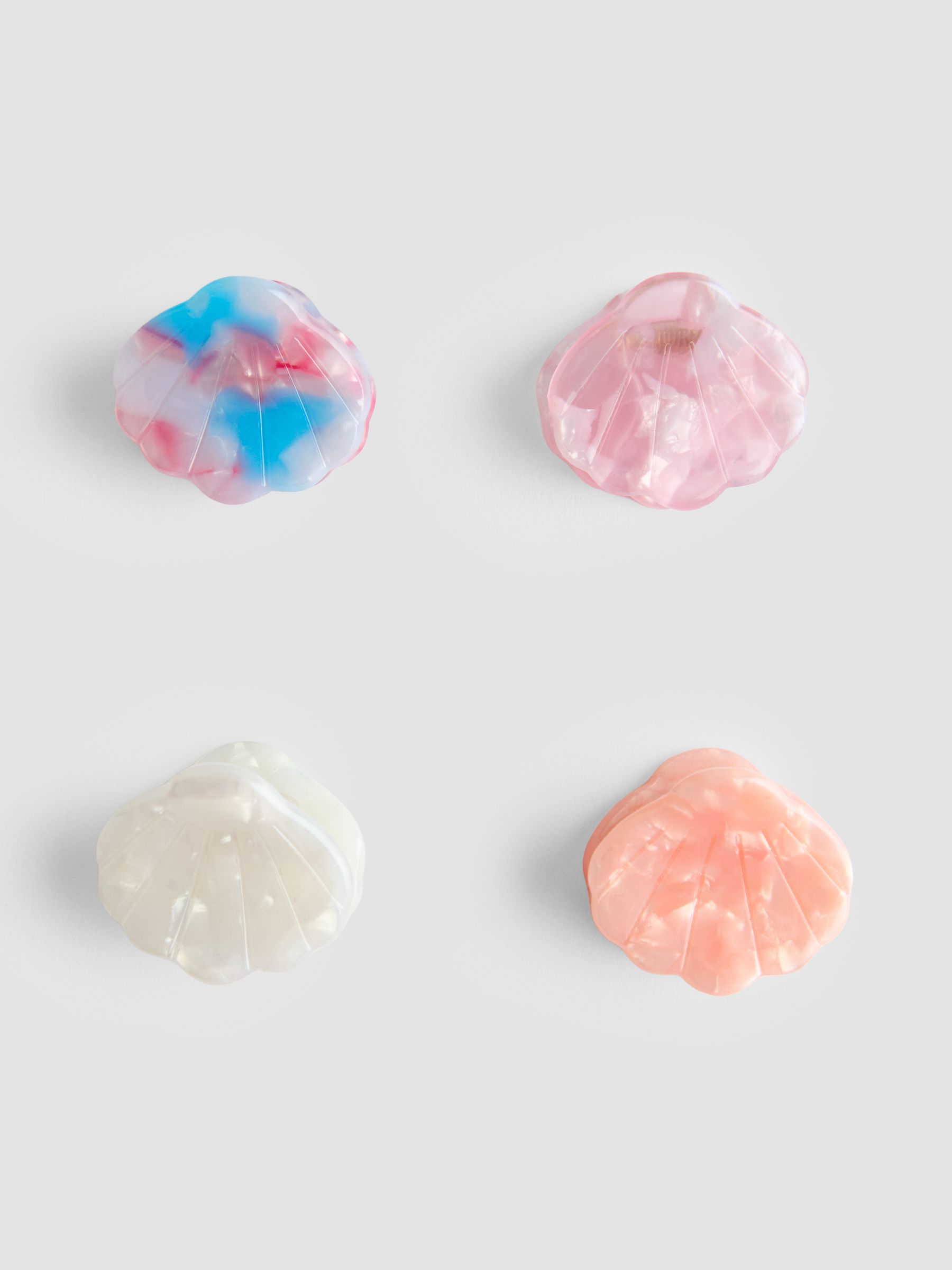 Light Pink 4-Pack Shell Claw Clips - Image 2 of 4