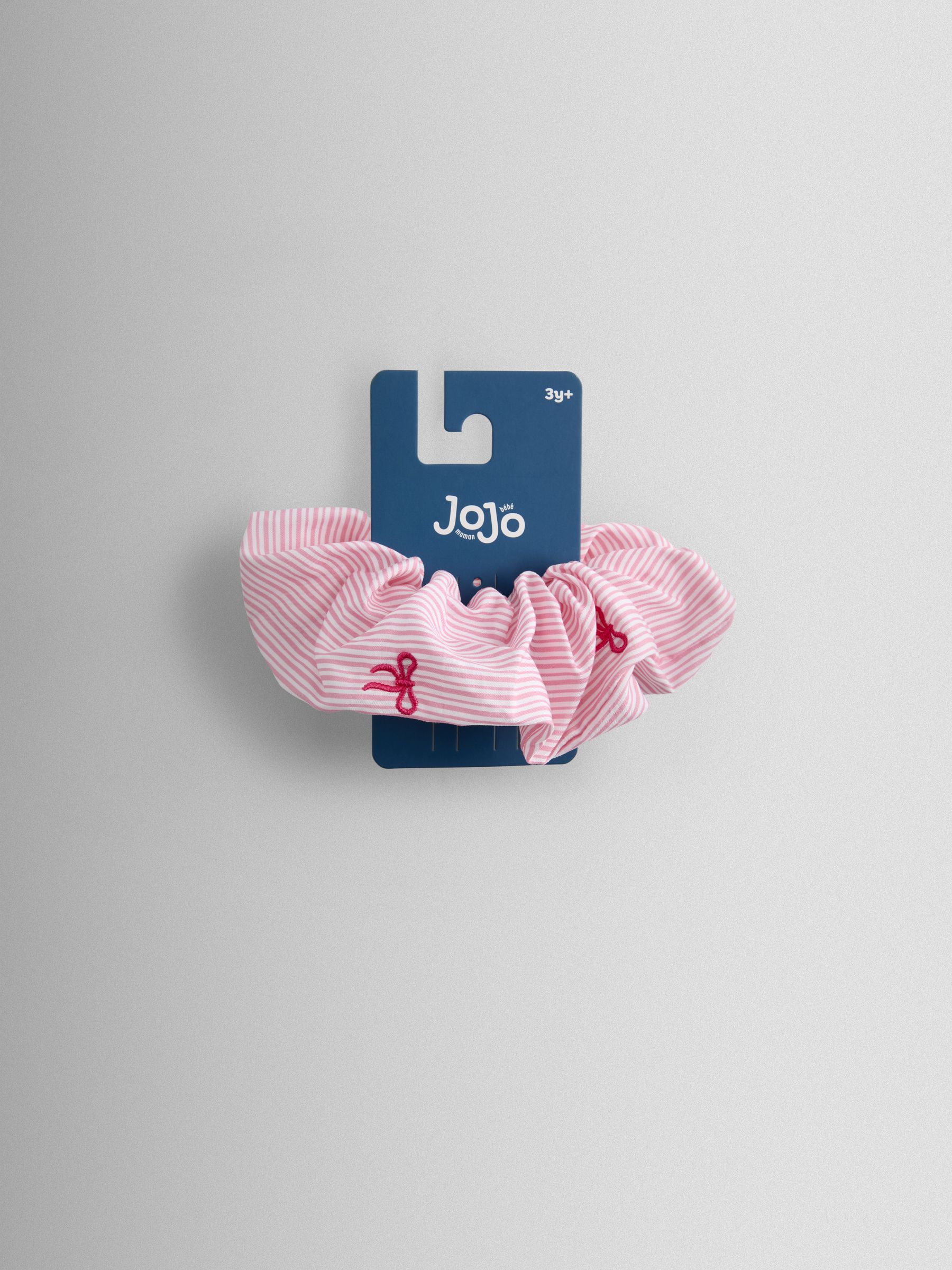 Bright Pink Large Bow Embroidered Scrunchie - Image 2 of 4