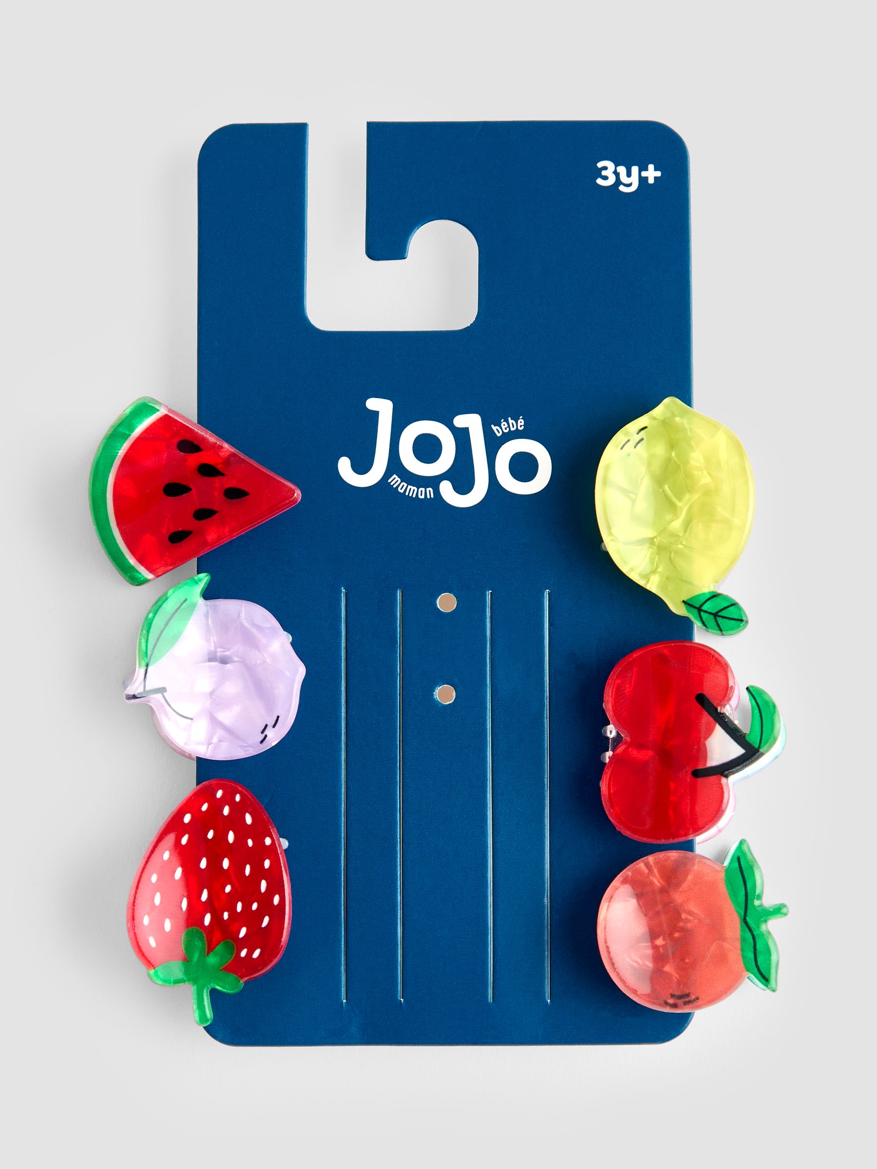 Multi Colour 6-Pack Fruit Claw Clips - Image 1 of 4
