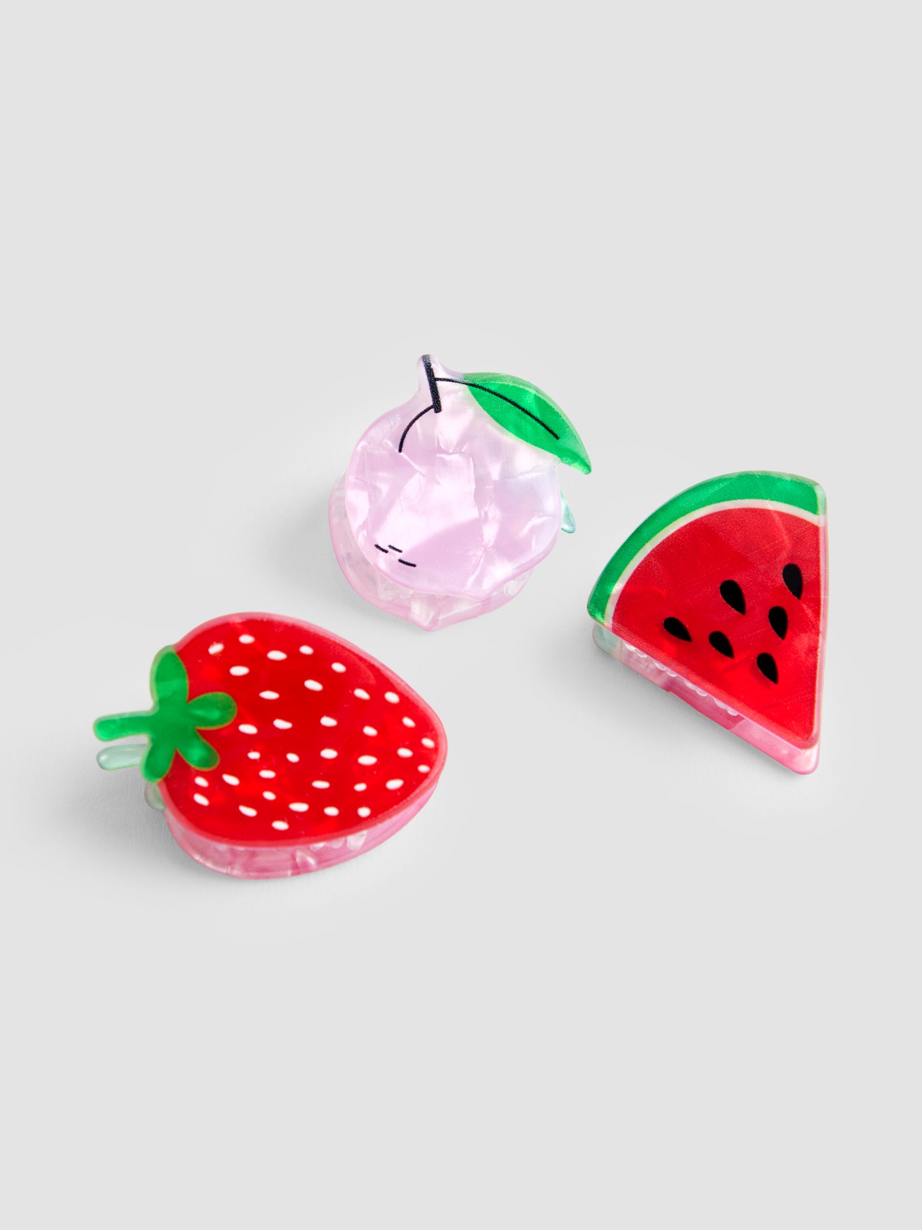 Multi Colour 6-Pack Fruit Claw Clips - Image 3 of 4
