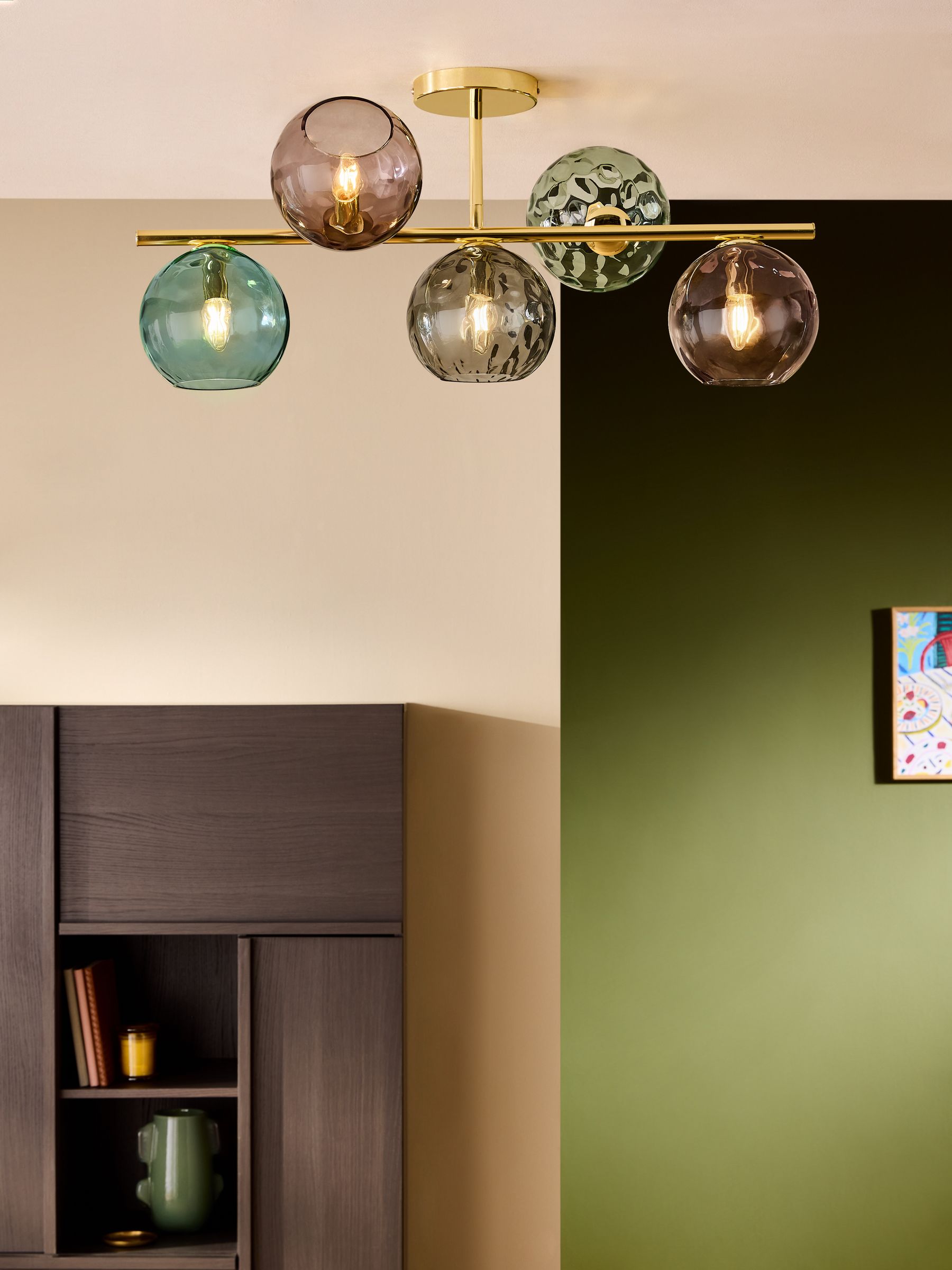 Ilaria Regular Flush Ceiling Light in Multi - Image 1 of 4