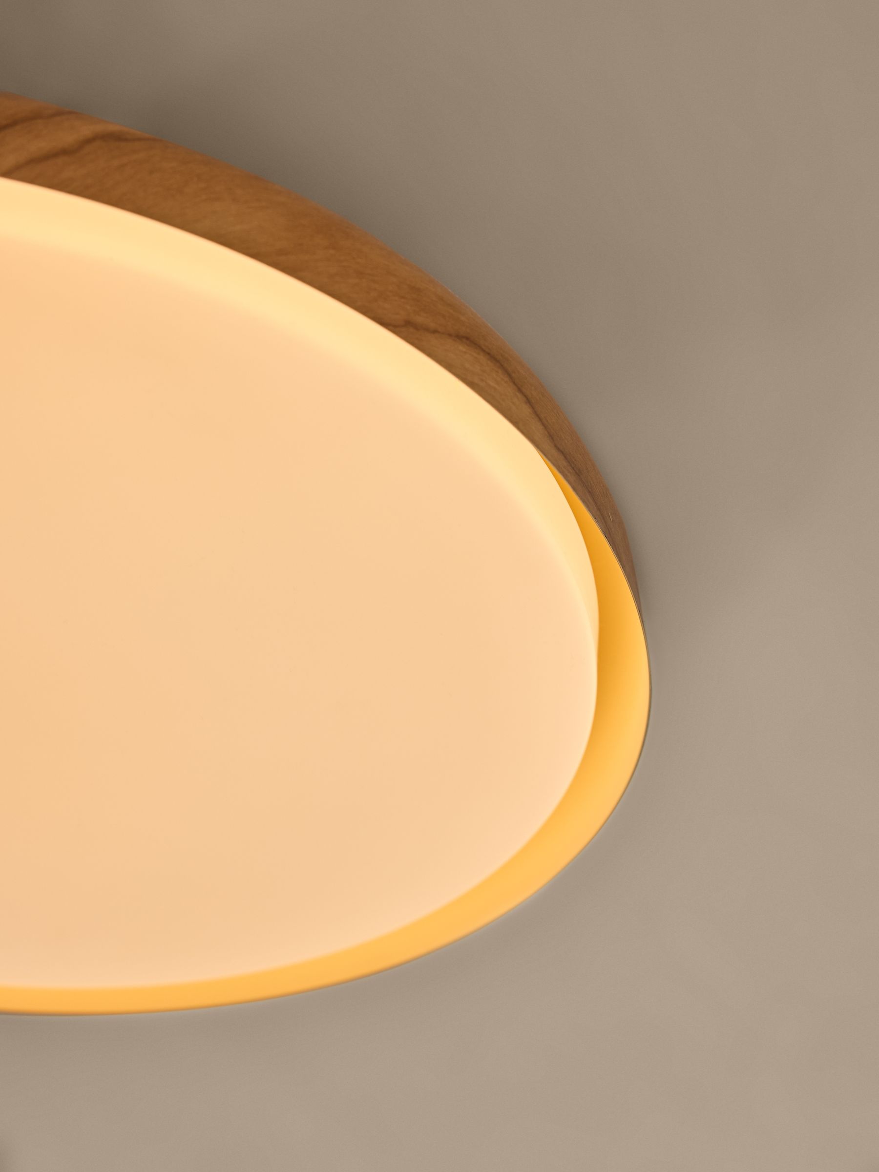Nura Flush Fitting Bathroom Ceiling Light in Wood - Image 3 of 5