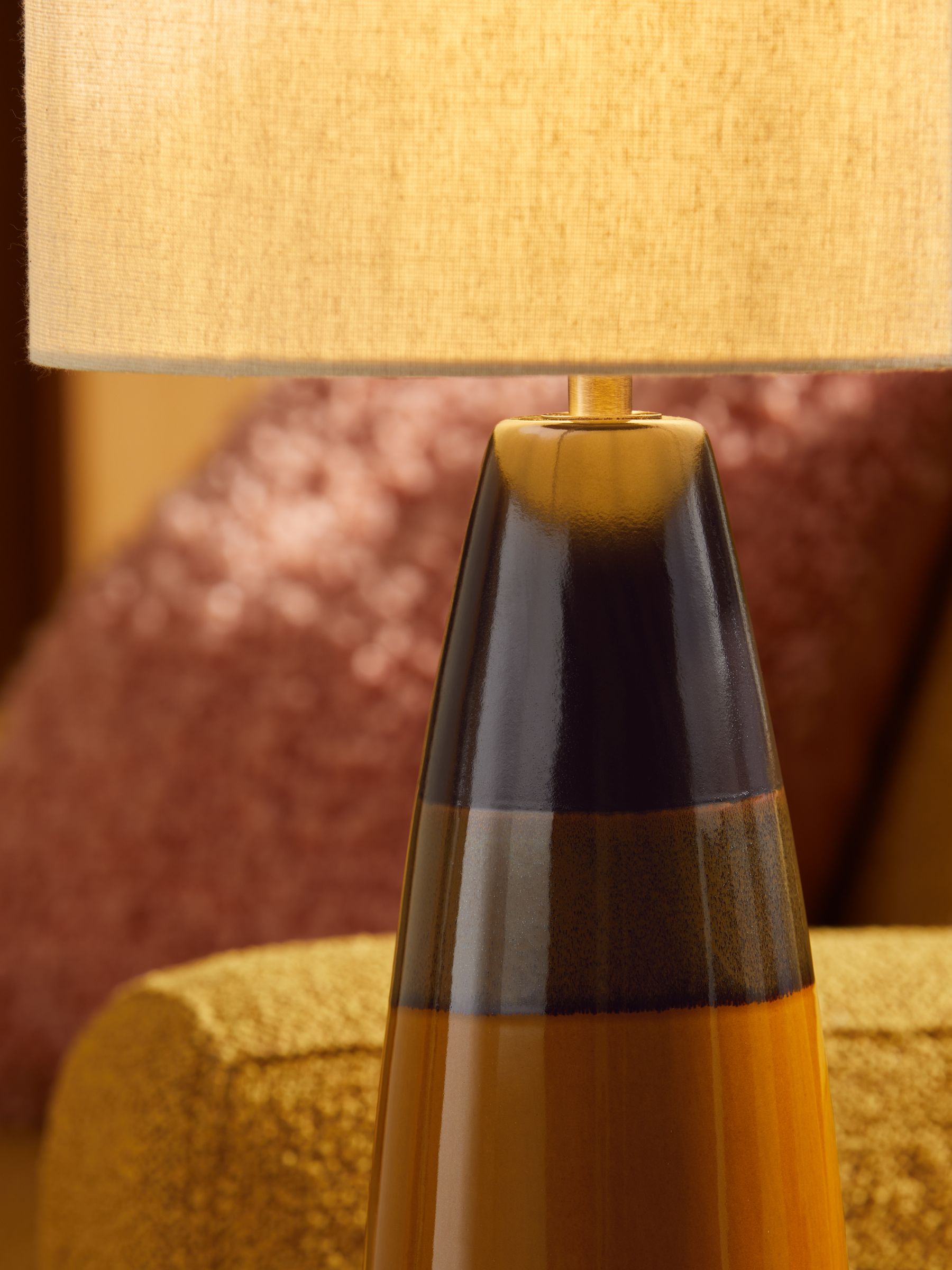 Vince Table Lamp in Brown/Cream - Image 3 of 6