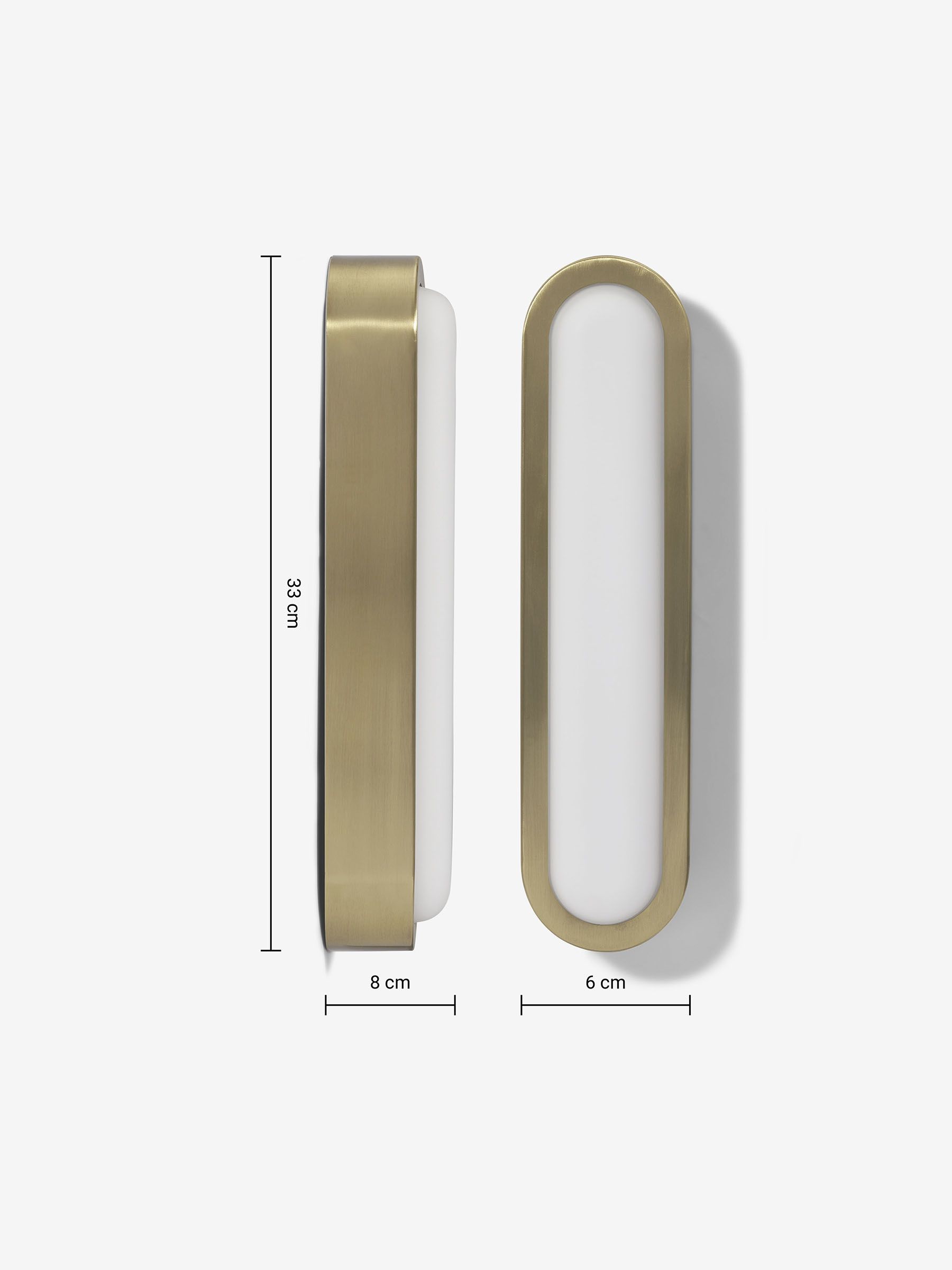 Nura Flush Bathroom Wall Light in Brass - Image 2 of 3 Nura Flush Bathroom Wall Light in Brass - Image 2 of 3