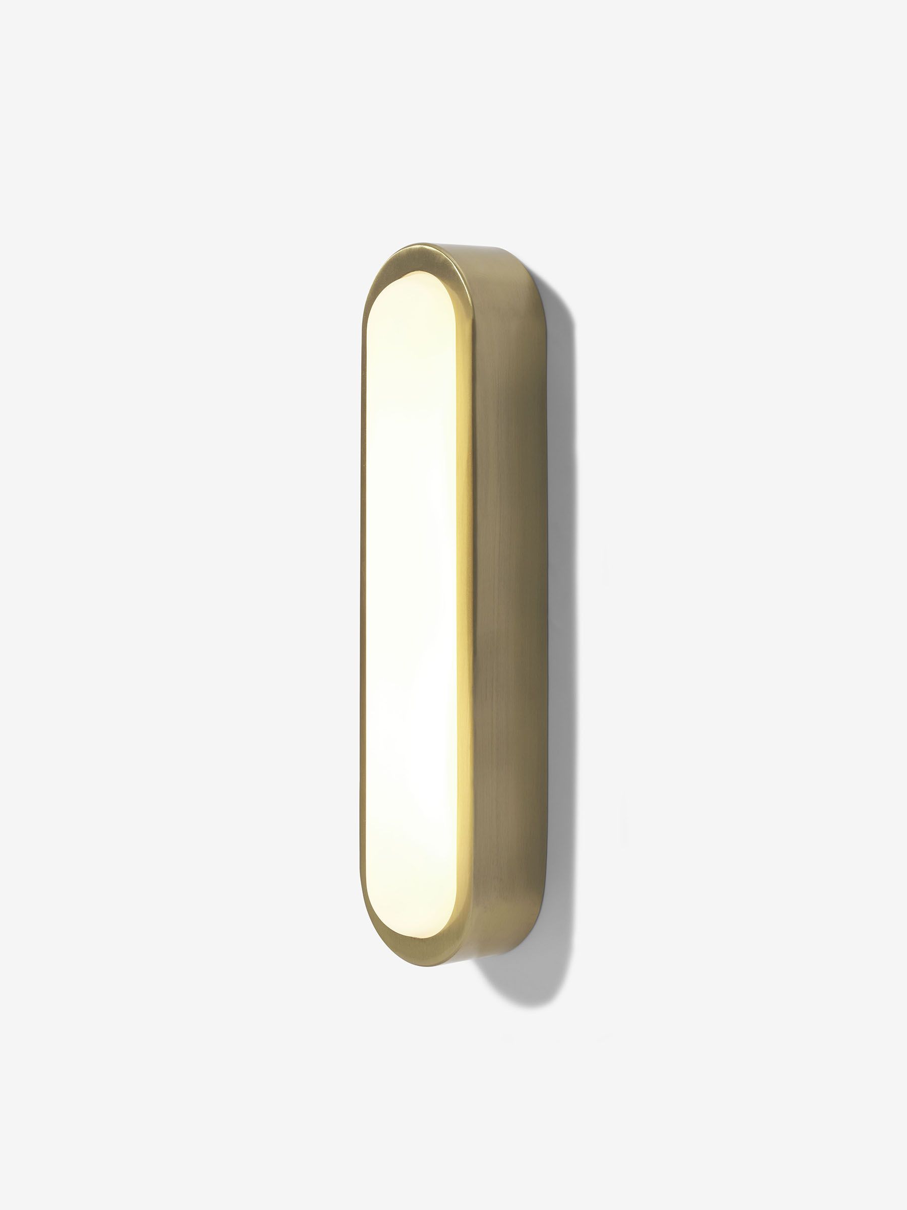 Nura Flush Bathroom Wall Light in Brass - Image 3 of 3