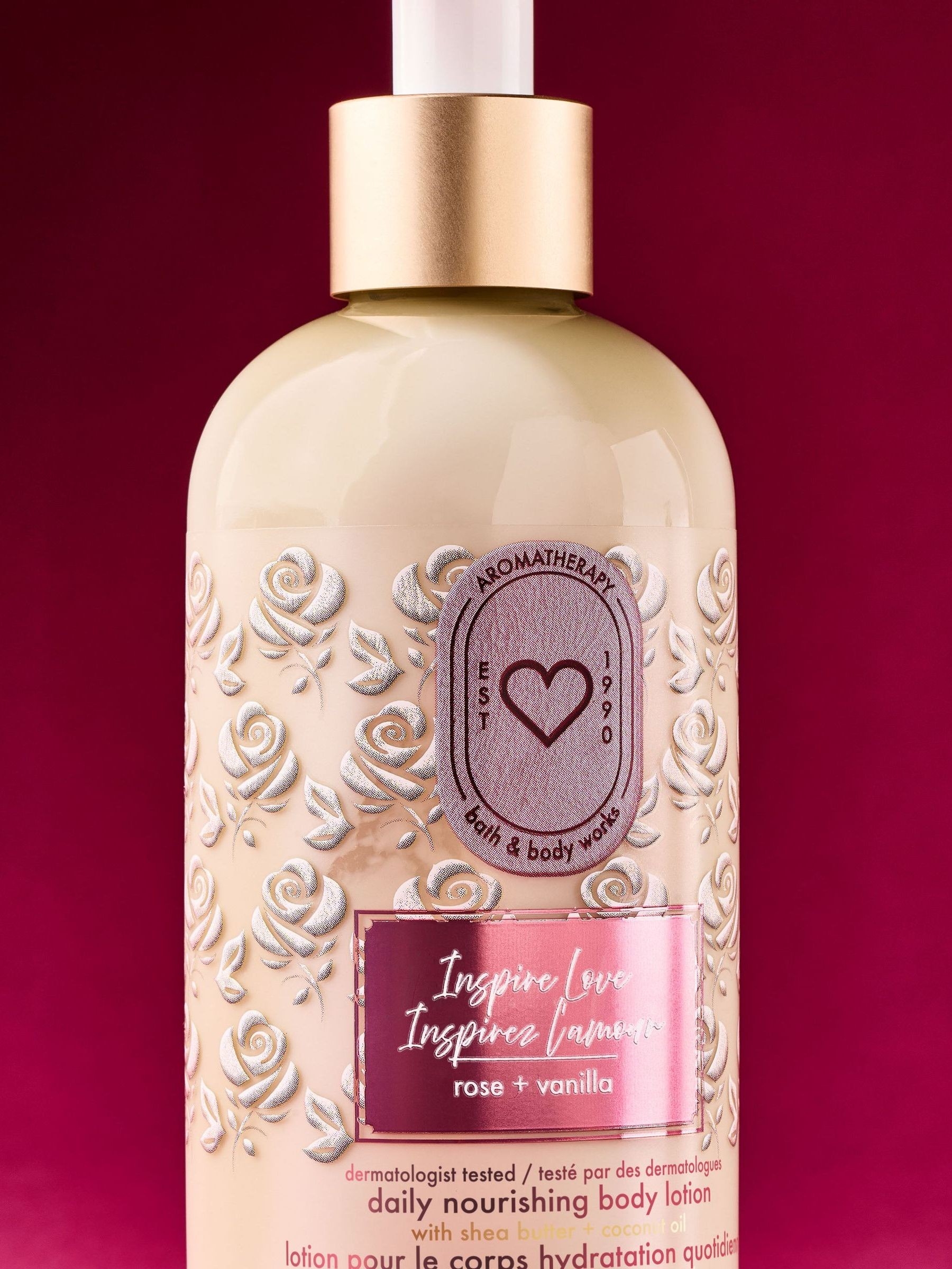 Inspire Love Rose Vanilla Body Lotion 236ml - Image 2 of 3