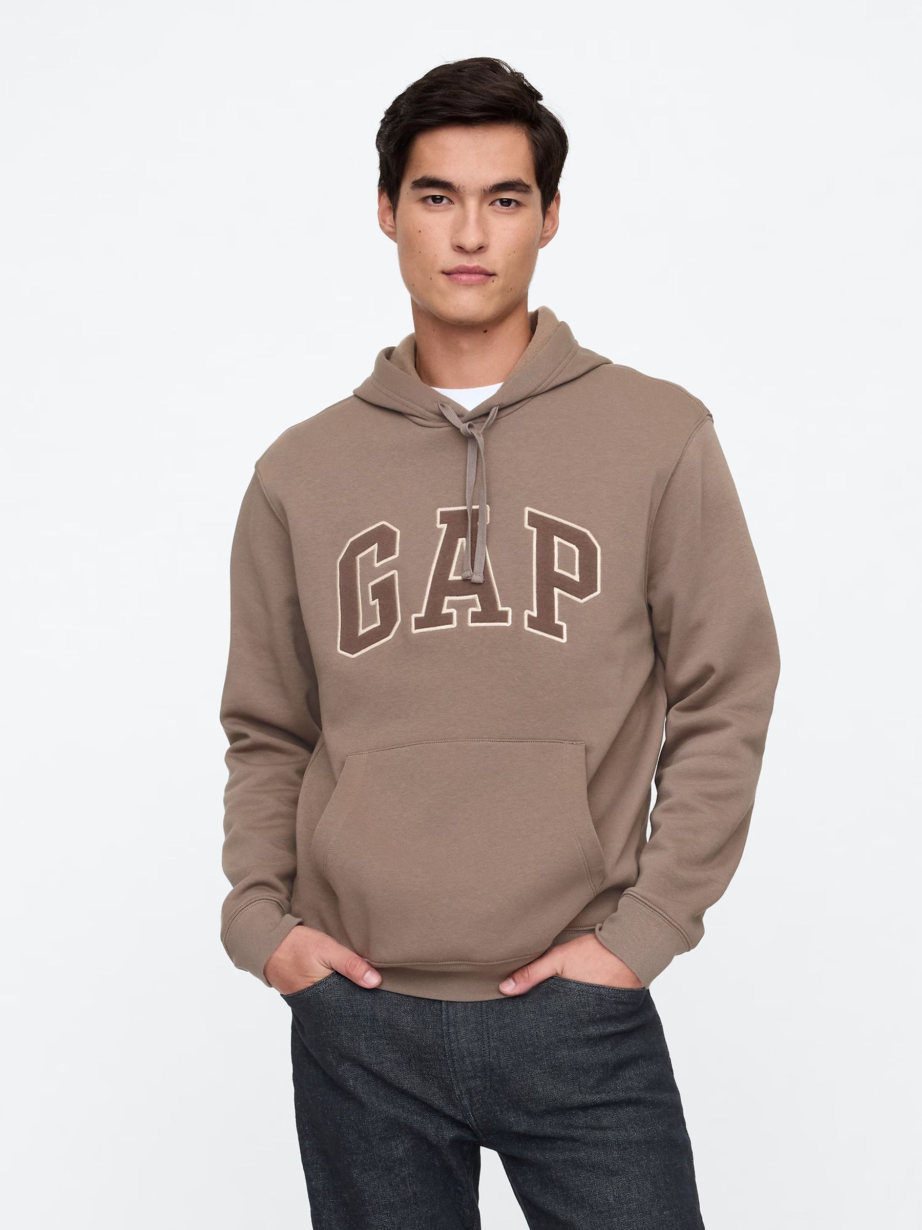 Brown Relaxed Logo Hoodie - Image 1 of 3