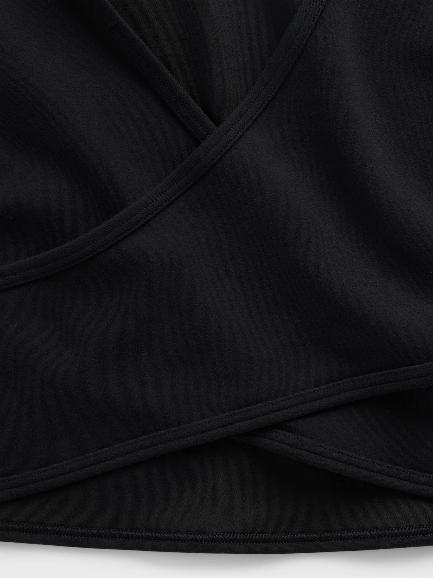 Black Smooth Reversible Wrap Crop Top - Image 2 of 2