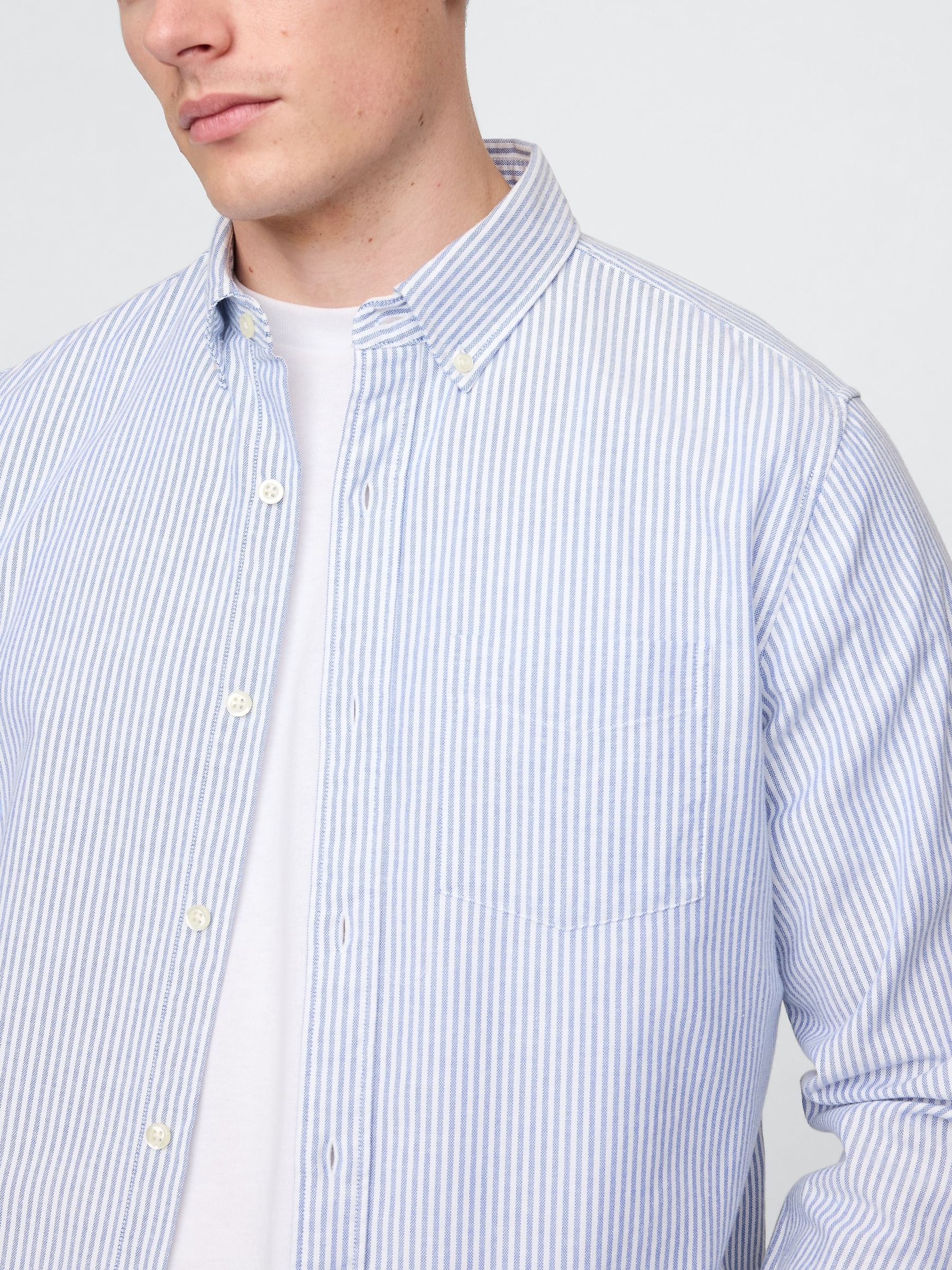 Blue stripe Oxford Shirt - Image 4 of 4