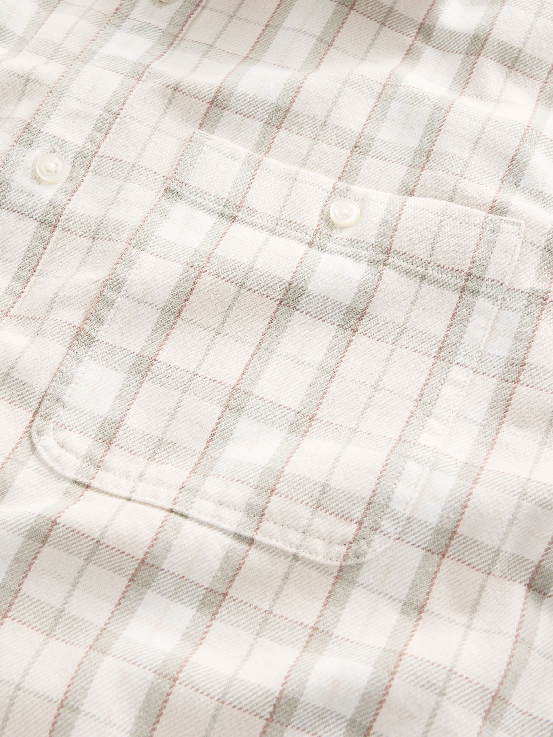 Cream Check Sunwashed Twill Straight-Hem Shirt - Image 4 of 4