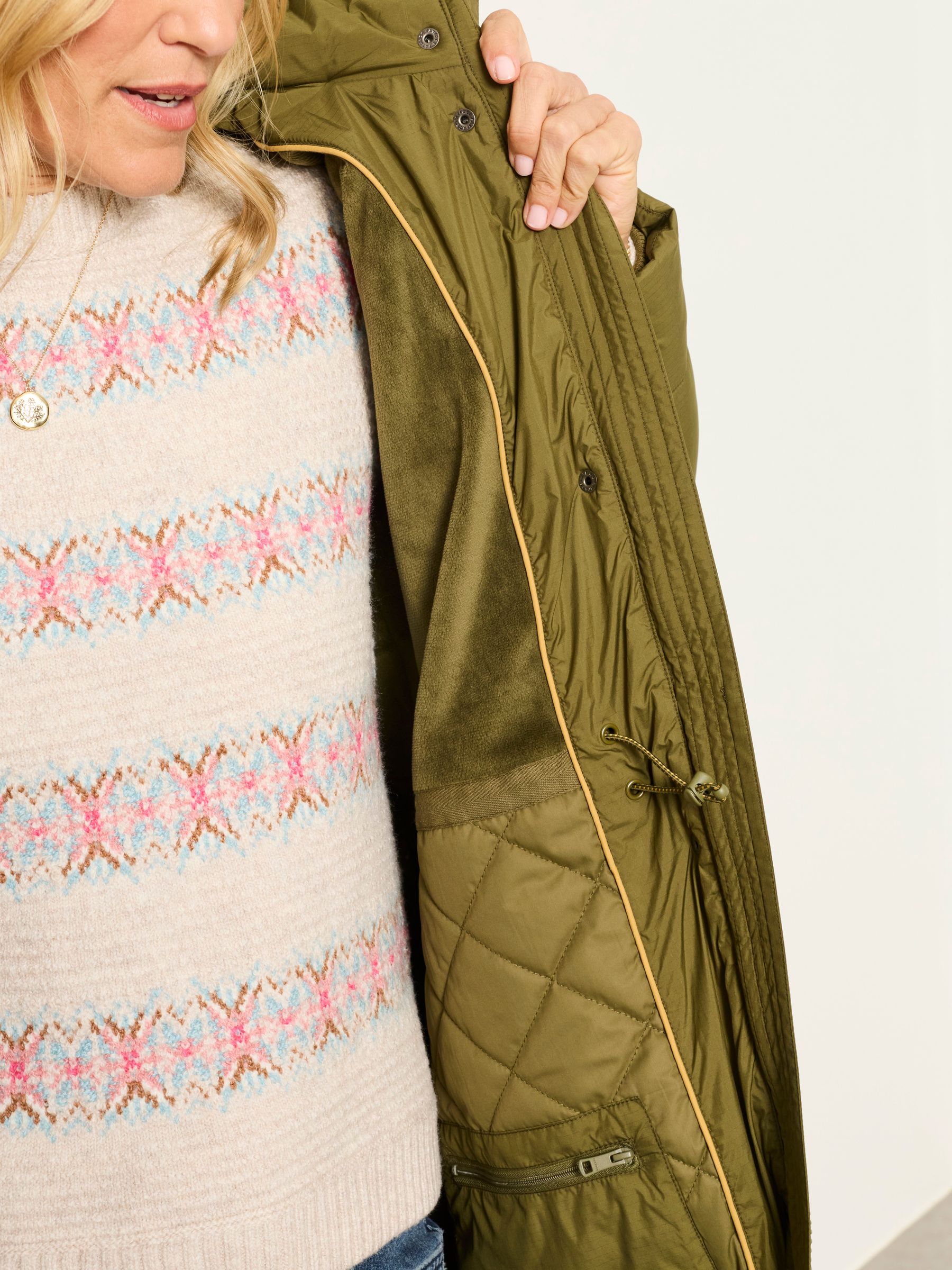Chester Green Longline Puffer Coat - Image 3 of 7