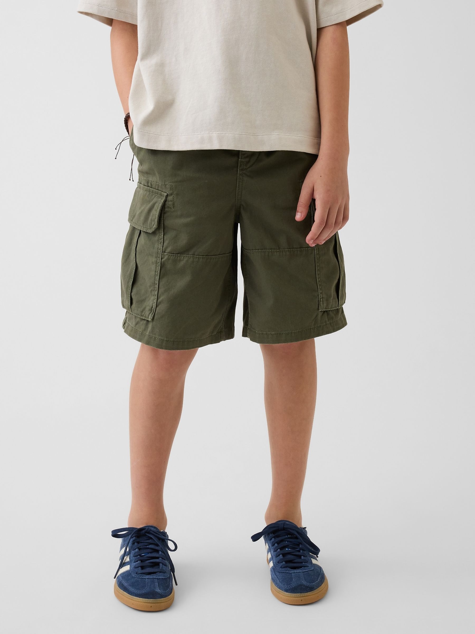 Green Relaxed Easy Cargo Shorts - Image 1 of 5 Green Relaxed Easy Cargo Shorts - Image 1 of 5