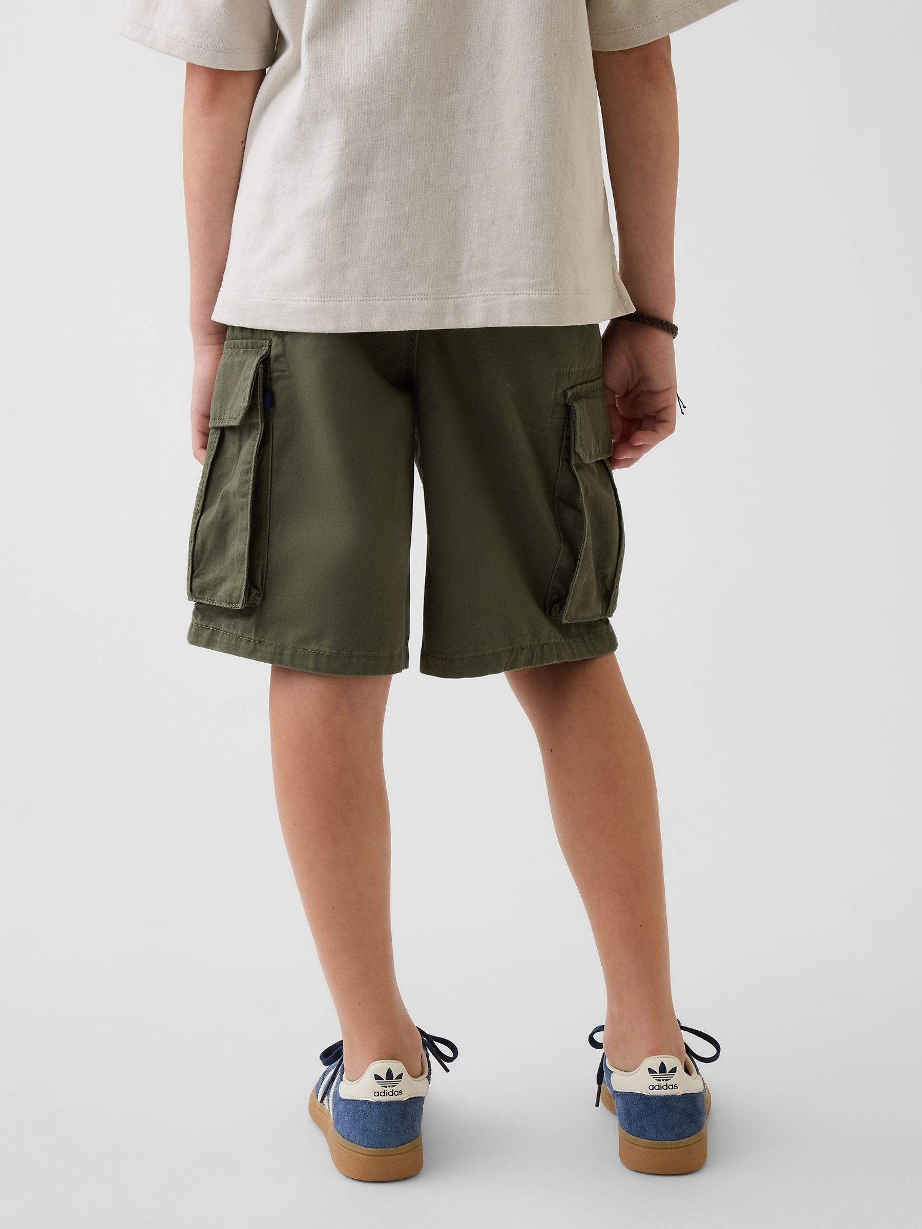 Green Relaxed Easy Cargo Shorts - Image 2 of 5