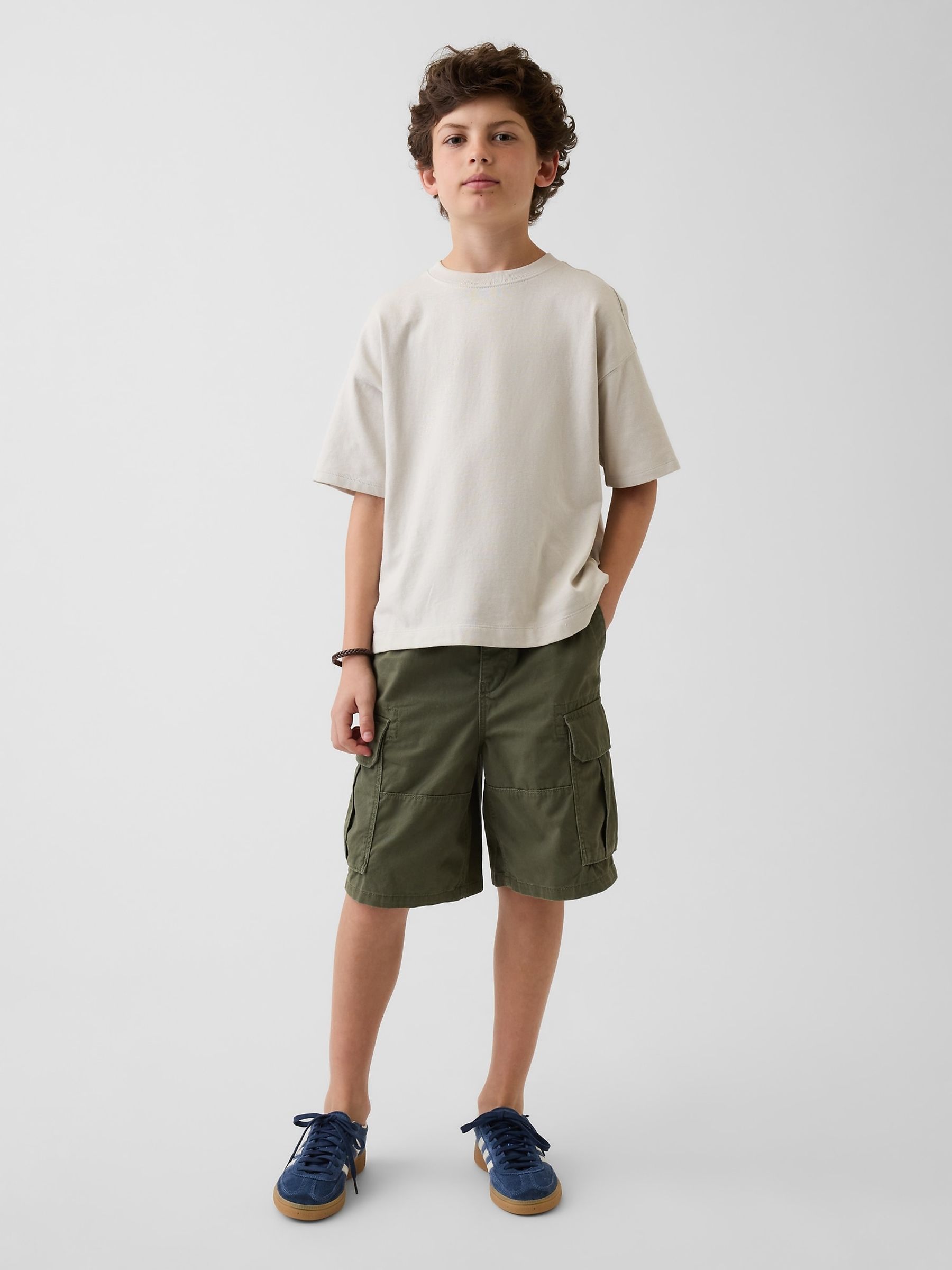 Green Relaxed Easy Cargo Shorts - Image 3 of 5