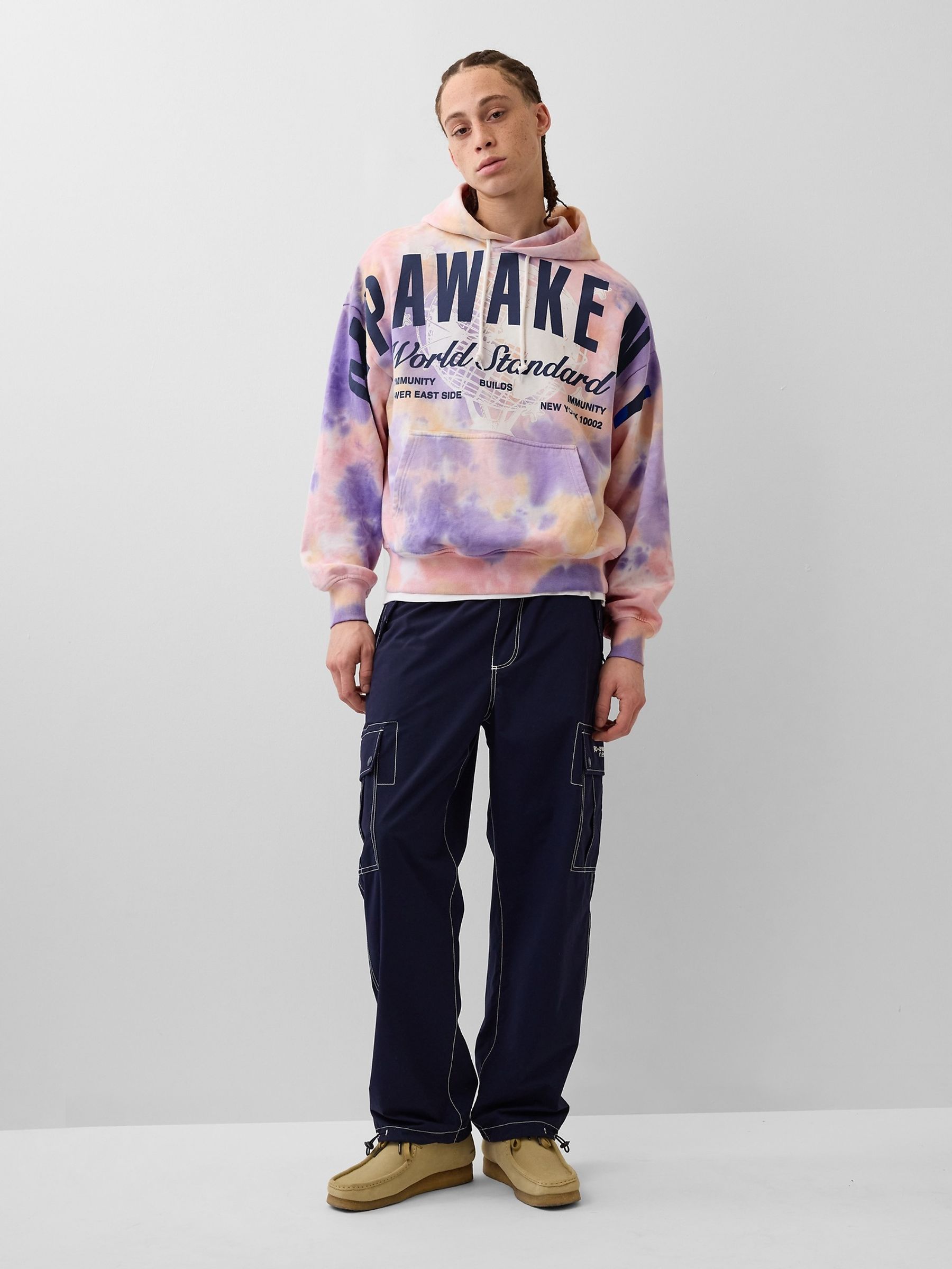 Gap x Awake NY Pink Heavyweight Oversized Logo Hoodie - Image 5 of 6
