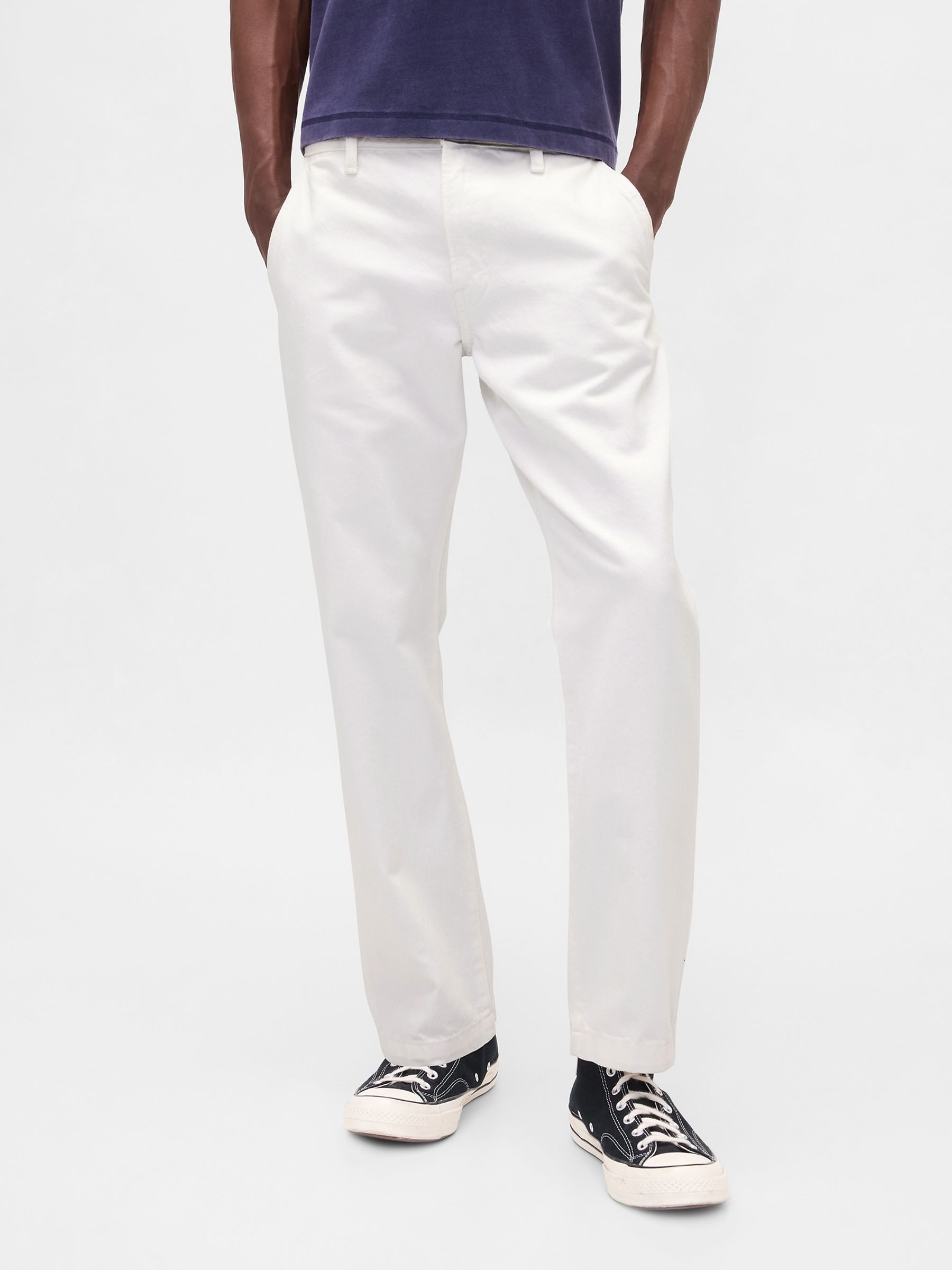 White Relaxed Straight Jeans - Image 1 of 5