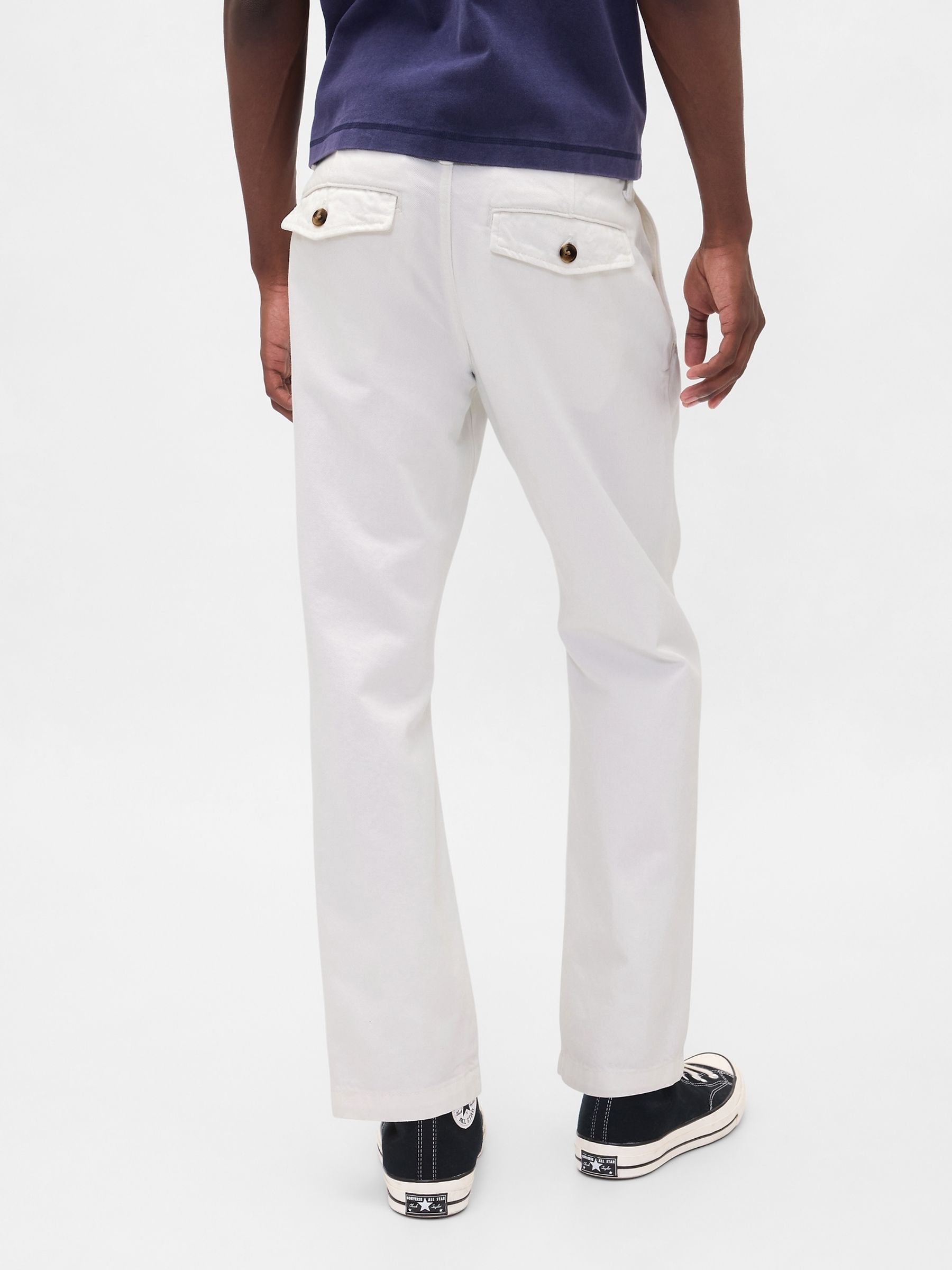 White Relaxed Straight Jeans - Image 2 of 5 White Relaxed Straight Jeans - Image 2 of 5