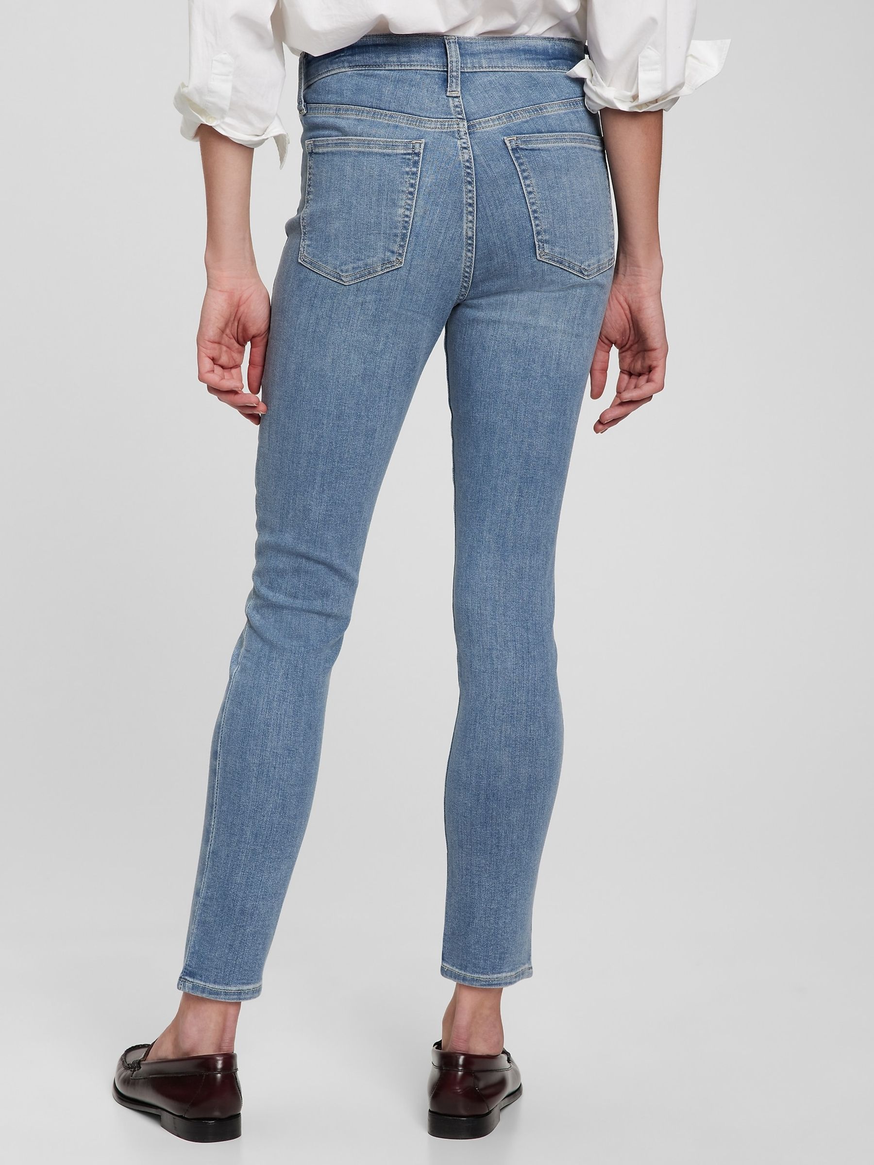 Blue High Waisted Stretch True Skinny Jeans - Image 2 of 7