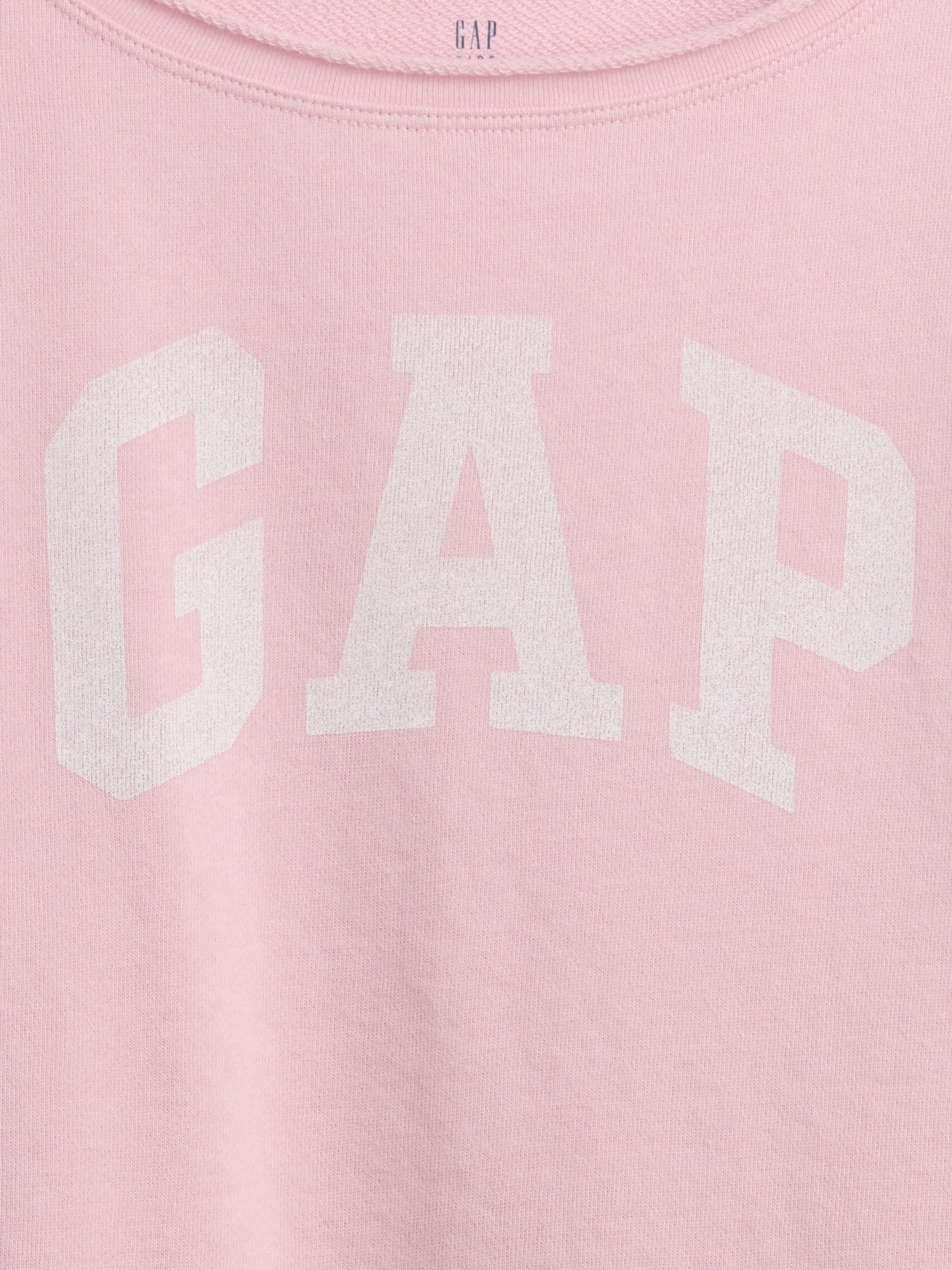 Pink French Terry Wide-Neck Logo Sweatshirt - Image 5 of 5