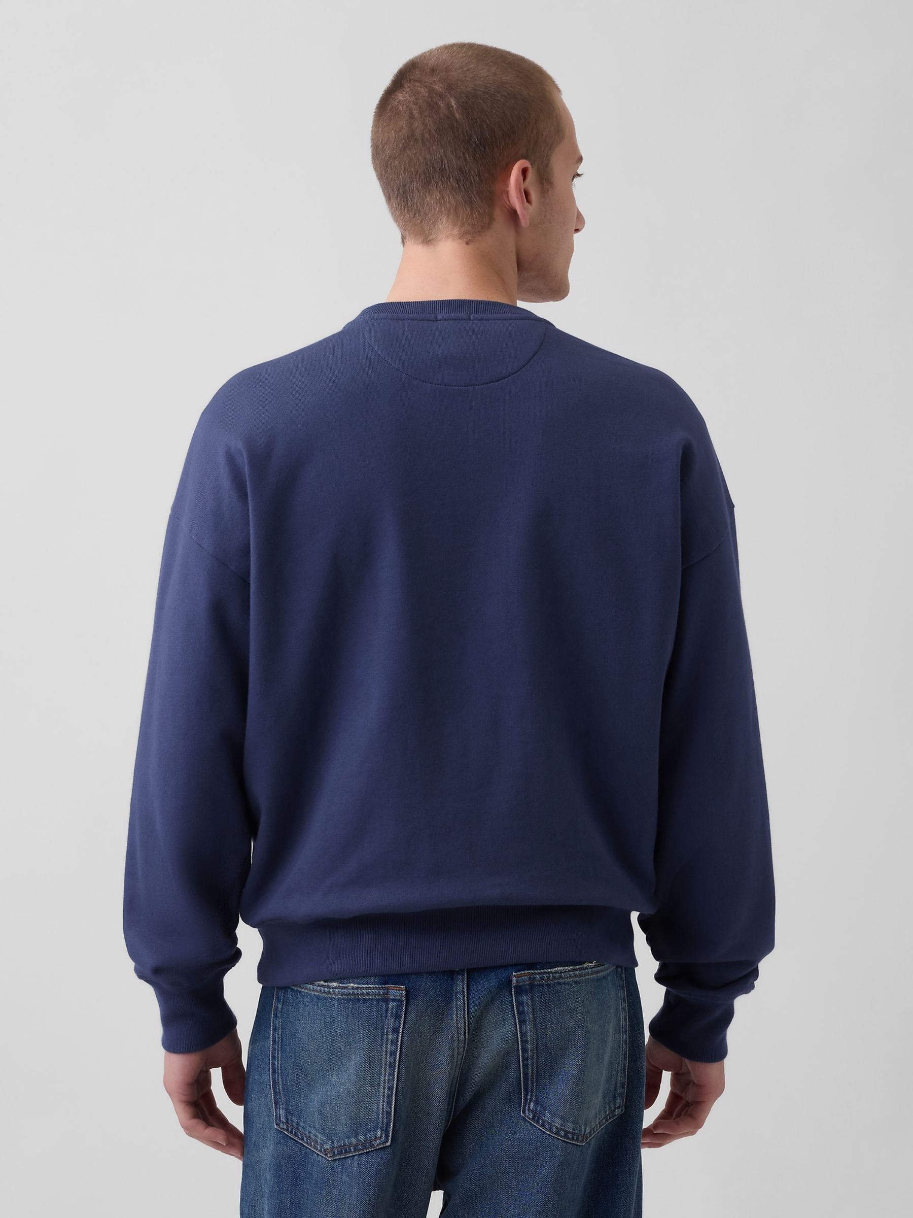 Blue Heavyweight French Terry Oversized Sweatshirt - Image 2 of 4