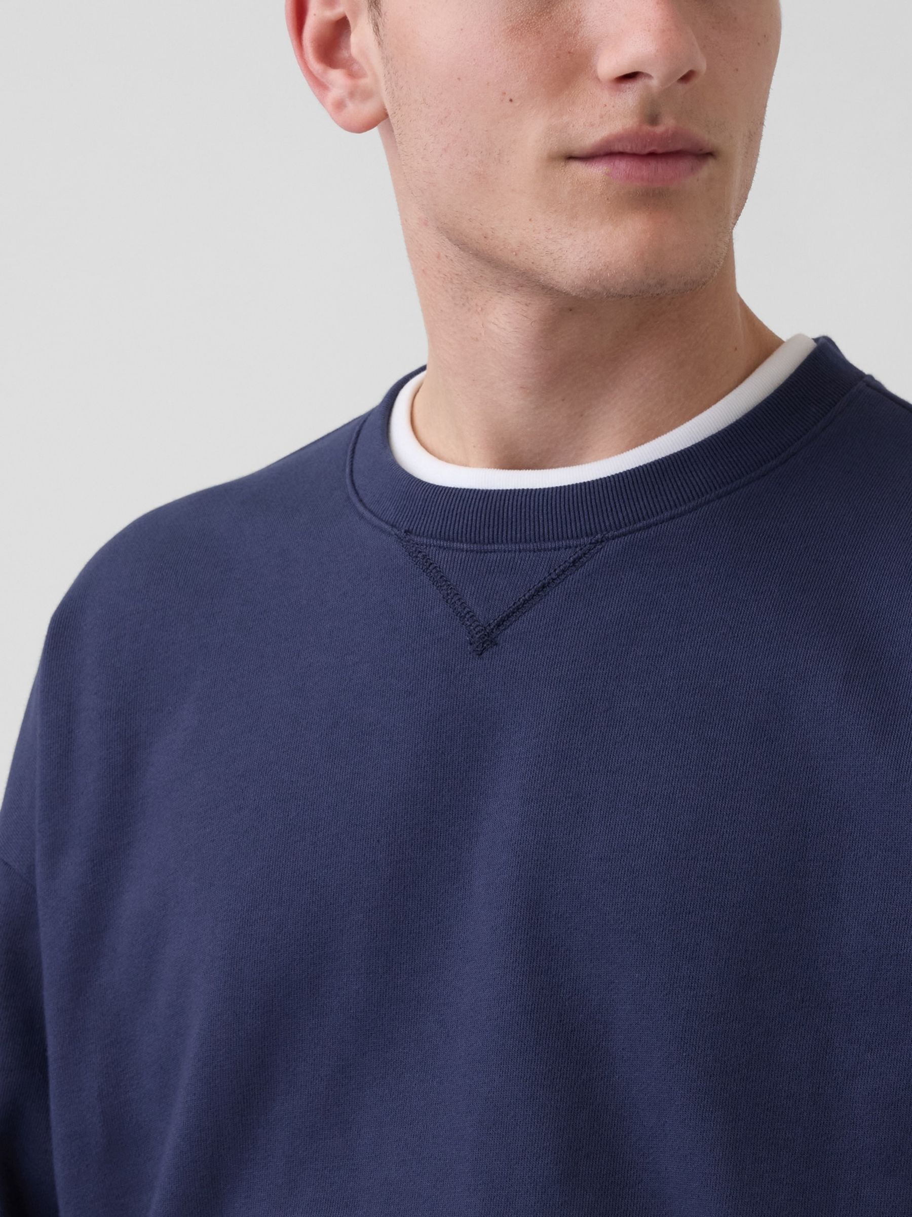 Blue Heavyweight French Terry Oversized Sweatshirt - Image 4 of 4