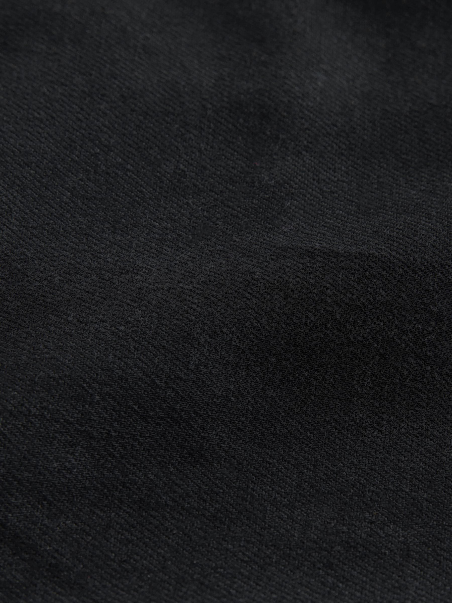 Black Linen-Cotton Relaxed Straight Trousers - Image 3 of 5