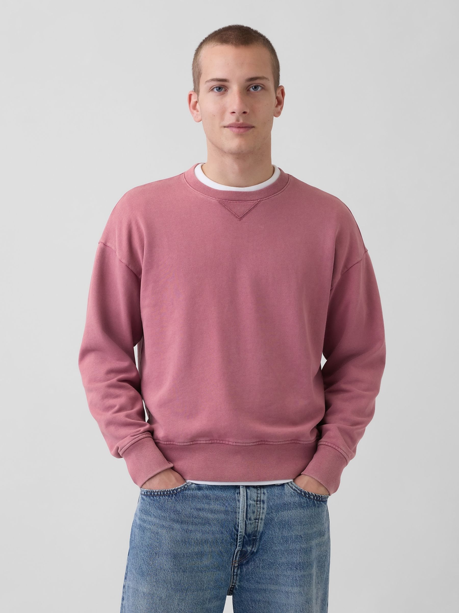 Pink Heavyweight French Terry Oversized Sweatshirt - Image 1 of 4