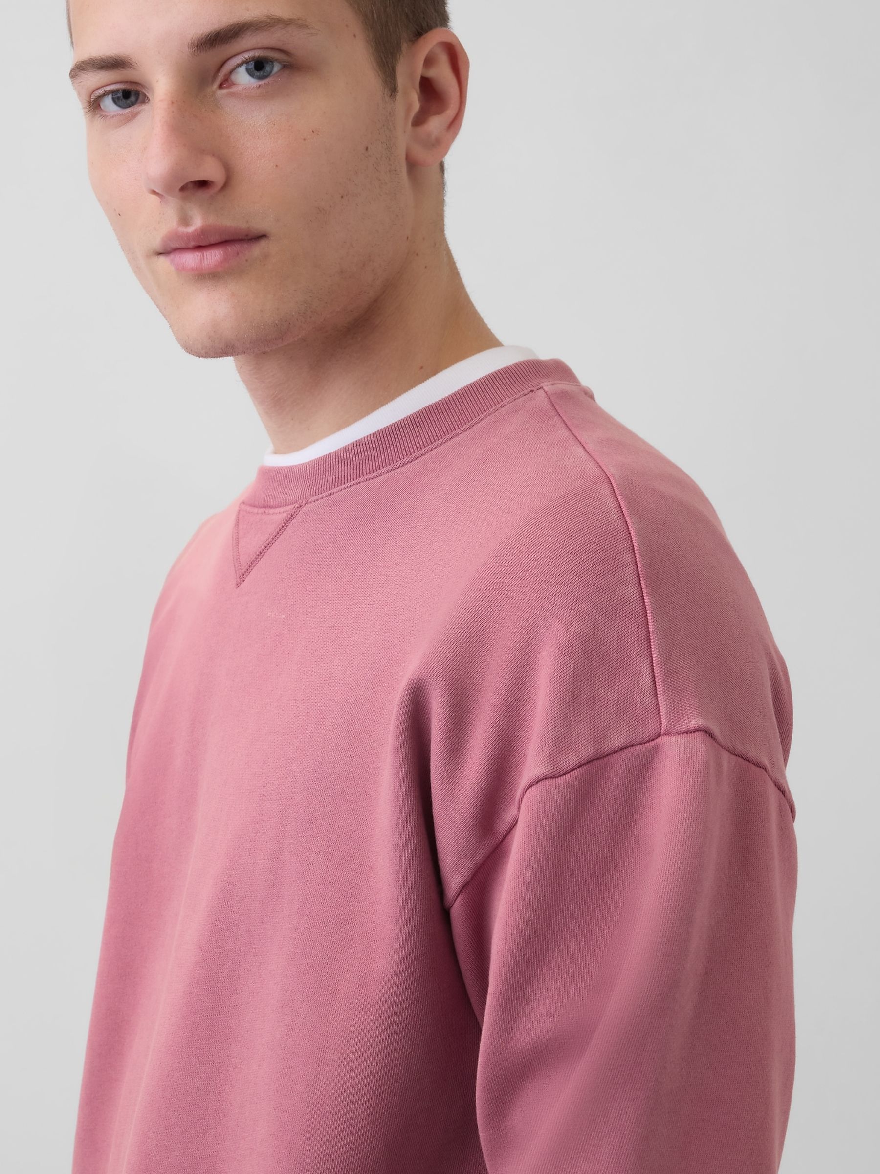Pink Heavyweight French Terry Oversized Sweatshirt - Image 4 of 4