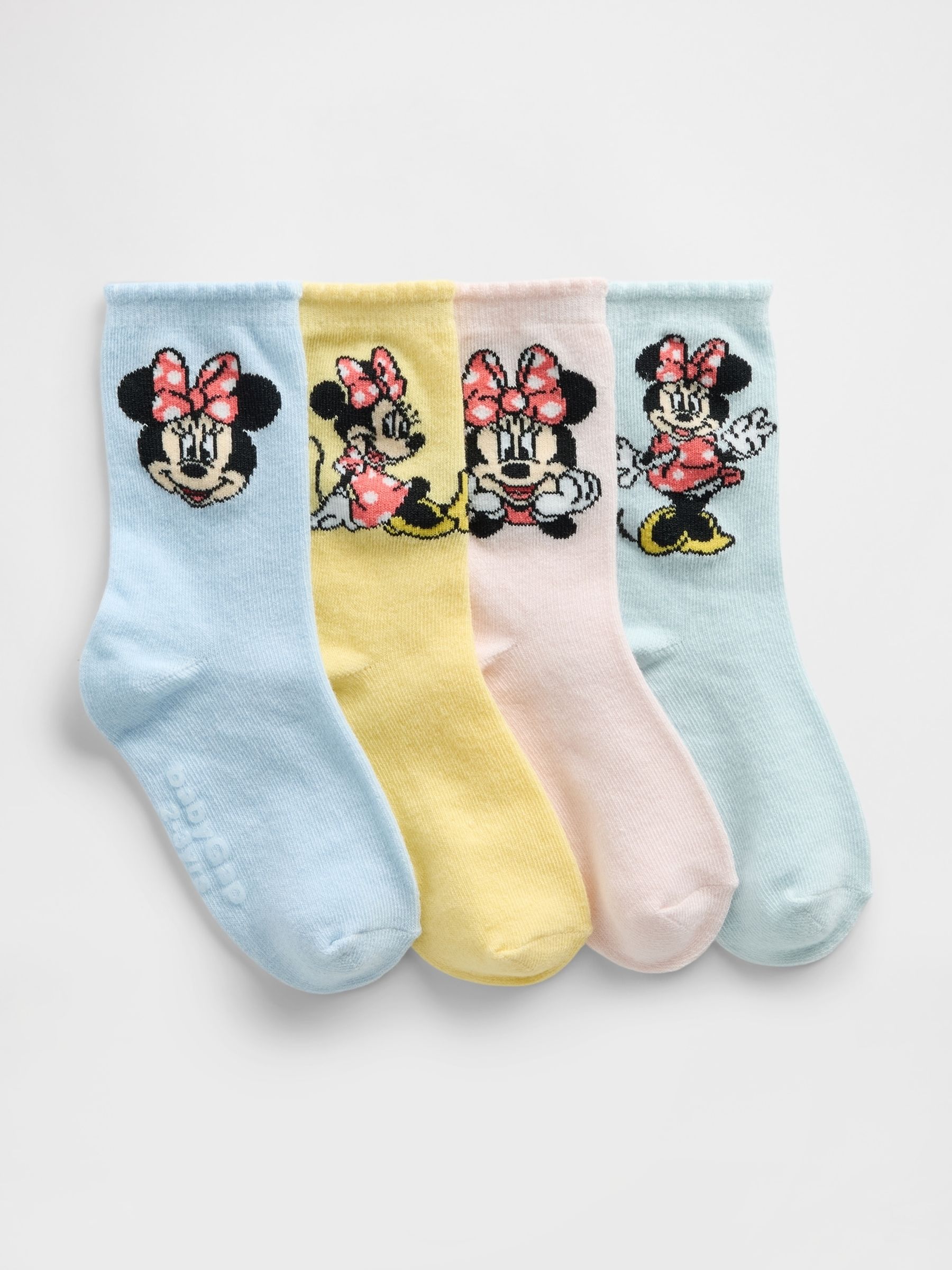 Multi Disney Minnie Mouse Crew Neck Socks 4 Pack - Image 1 of 1
