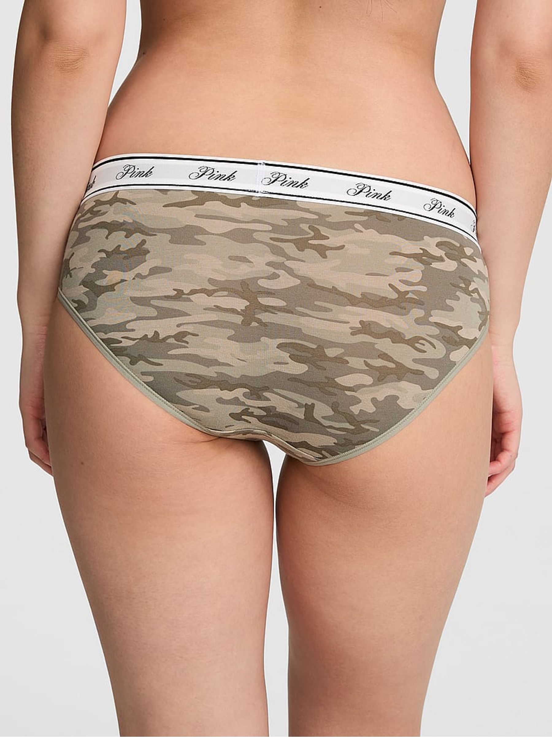 Green Camo Hipster Cotton Logo Knickers - Image 2 of 2 Green Camo Hipster Cotton Logo Knickers - Image 2 of 2