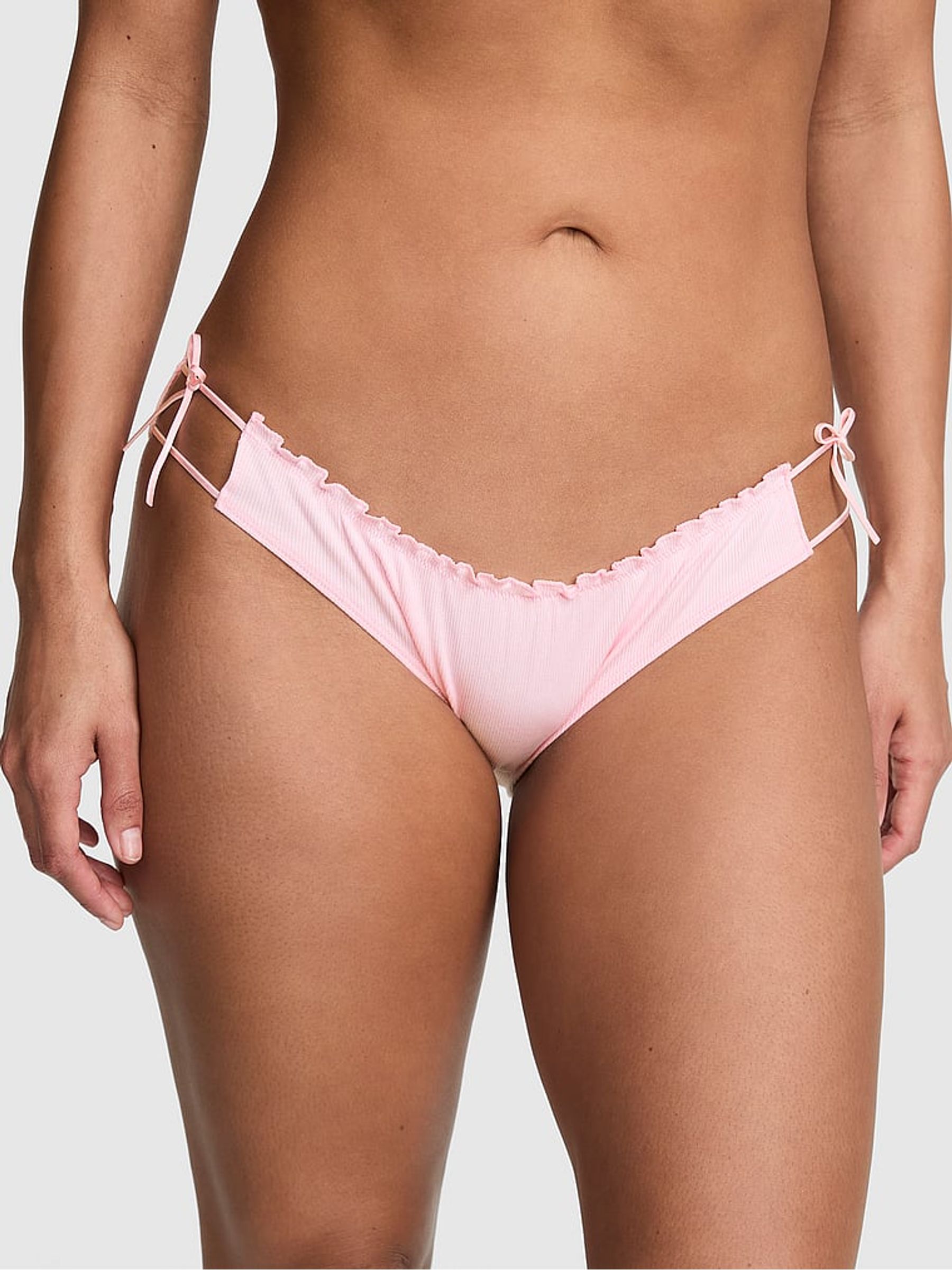 Coconut Pink Bikini Tie Detail Knickers - Image 1 of 2