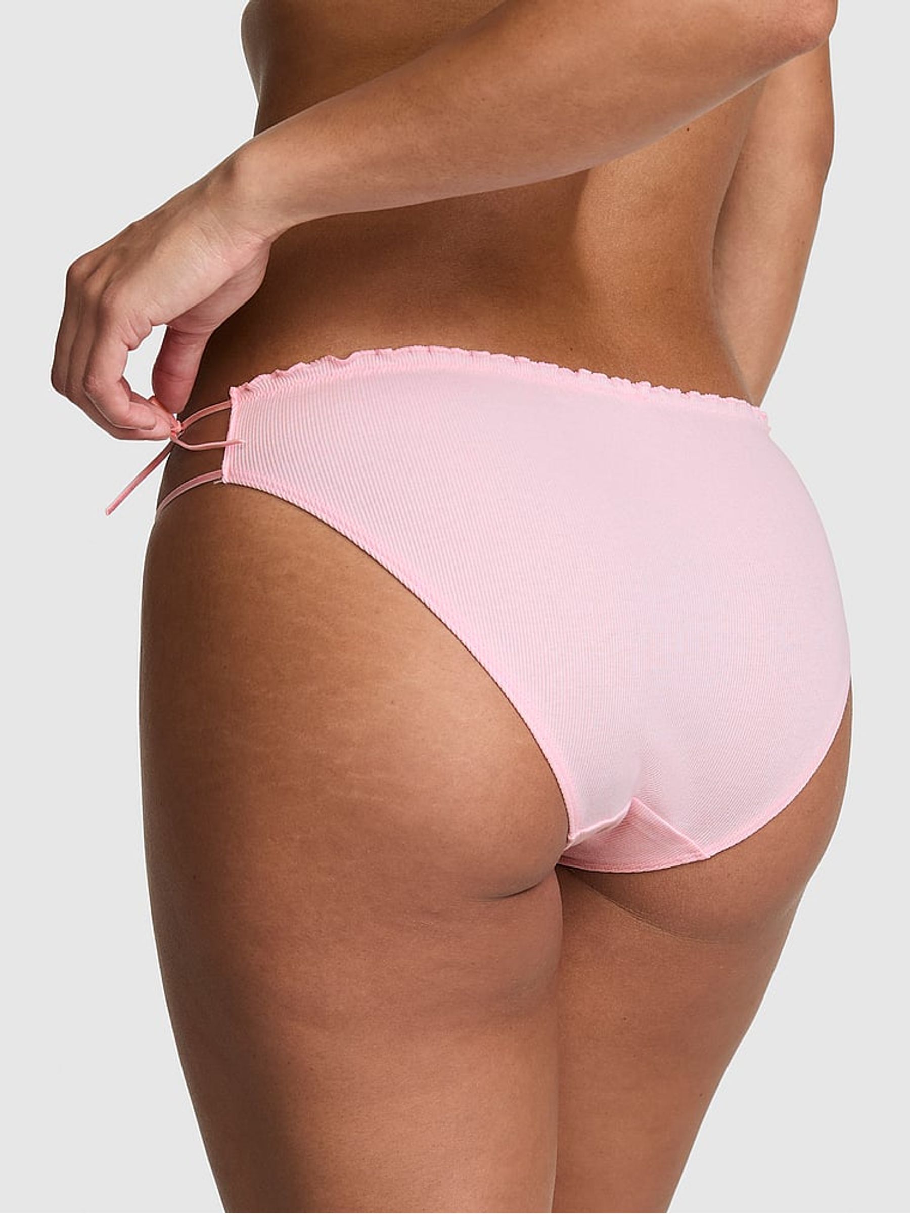 Coconut Pink Bikini Tie Detail Knickers - Image 2 of 2