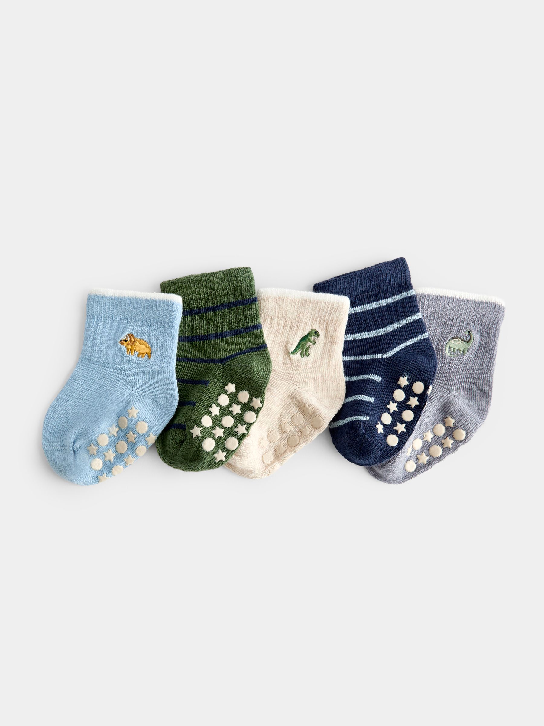 Blue & Green Dino 5-Pack Socks - Image 1 of 4 Blue & Green Dino 5-Pack Socks - Image 1 of 4