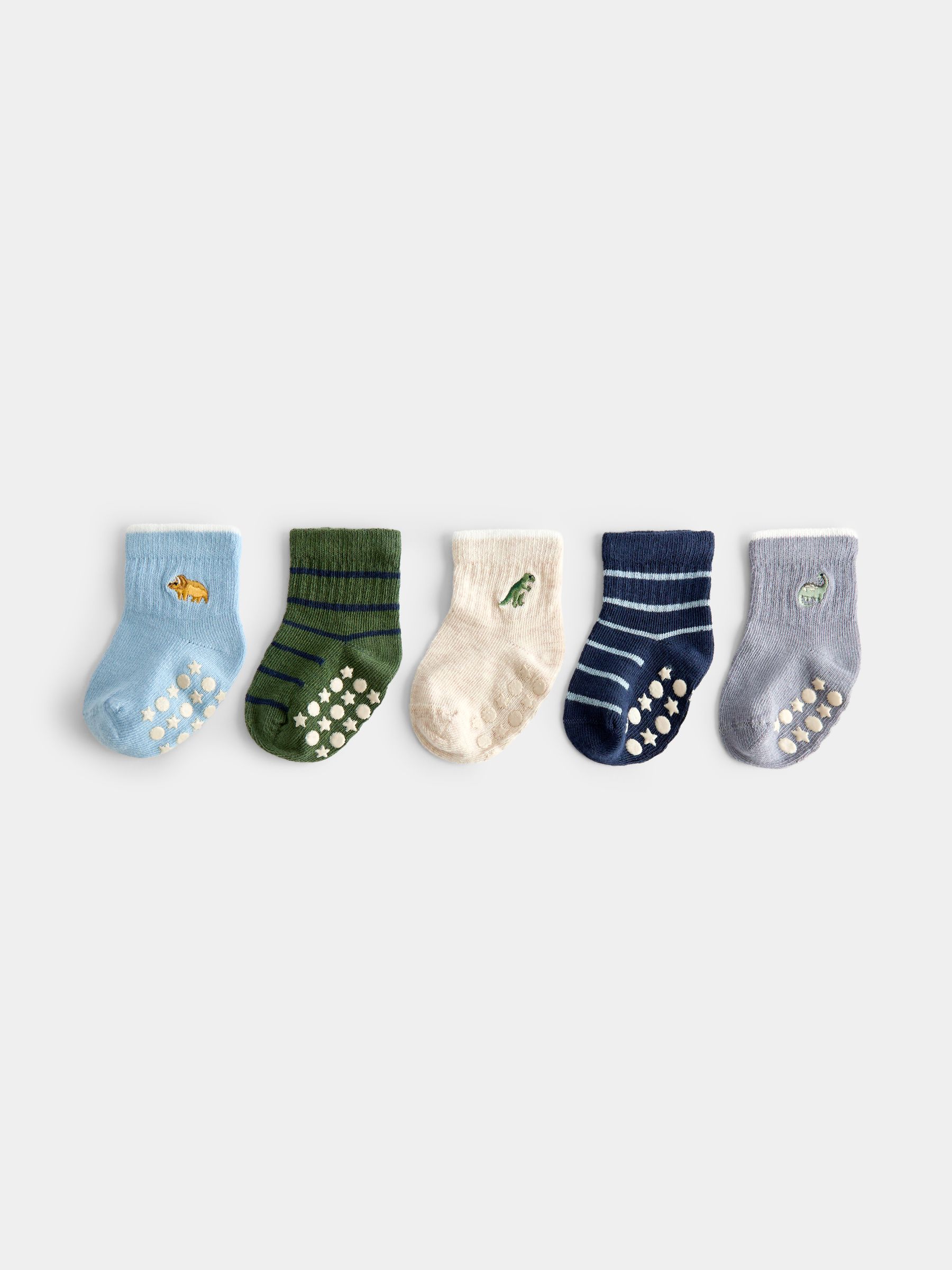 Blue & Green Dino 5-Pack Socks - Image 2 of 4