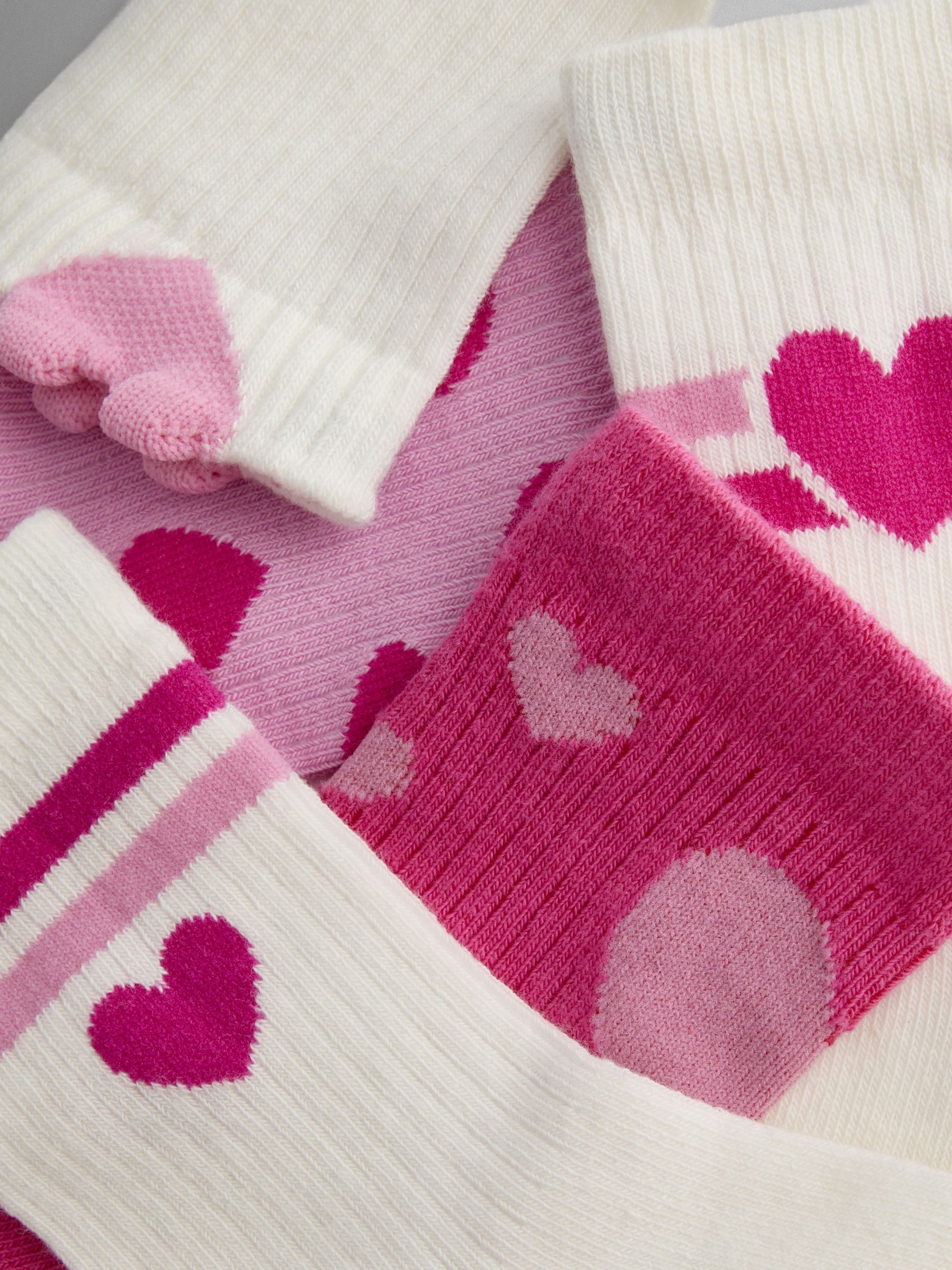 Pink 5-Pack Heart Socks - Image 7 of 7 Pink 5-Pack Heart Socks - Image 7 of 7