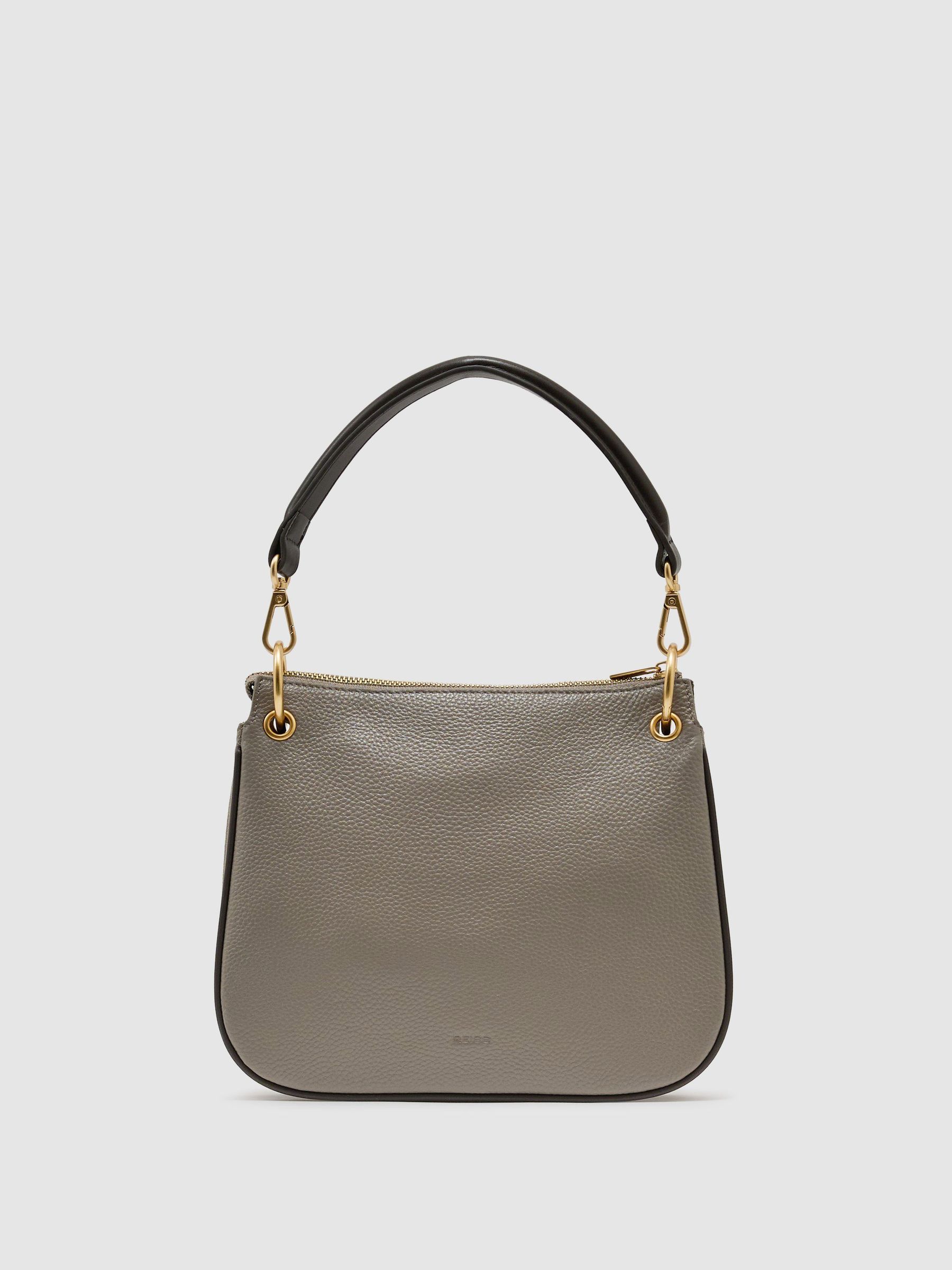Suede Crossbody Bag in Taupe - Image 4 of 5