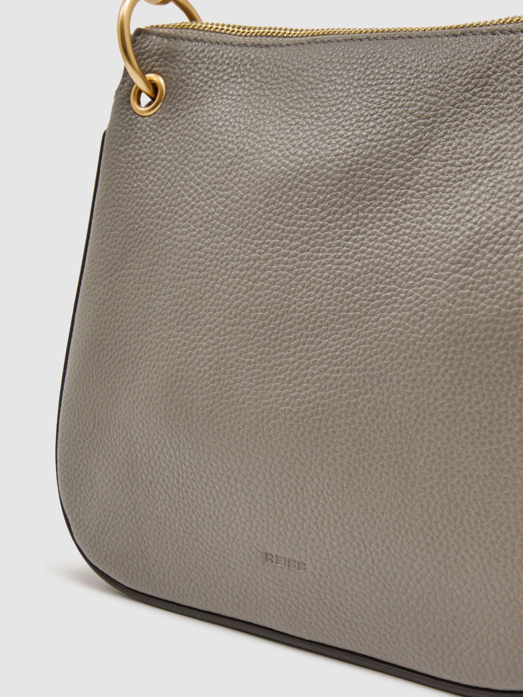 Suede Crossbody Bag in Taupe - Image 5 of 5