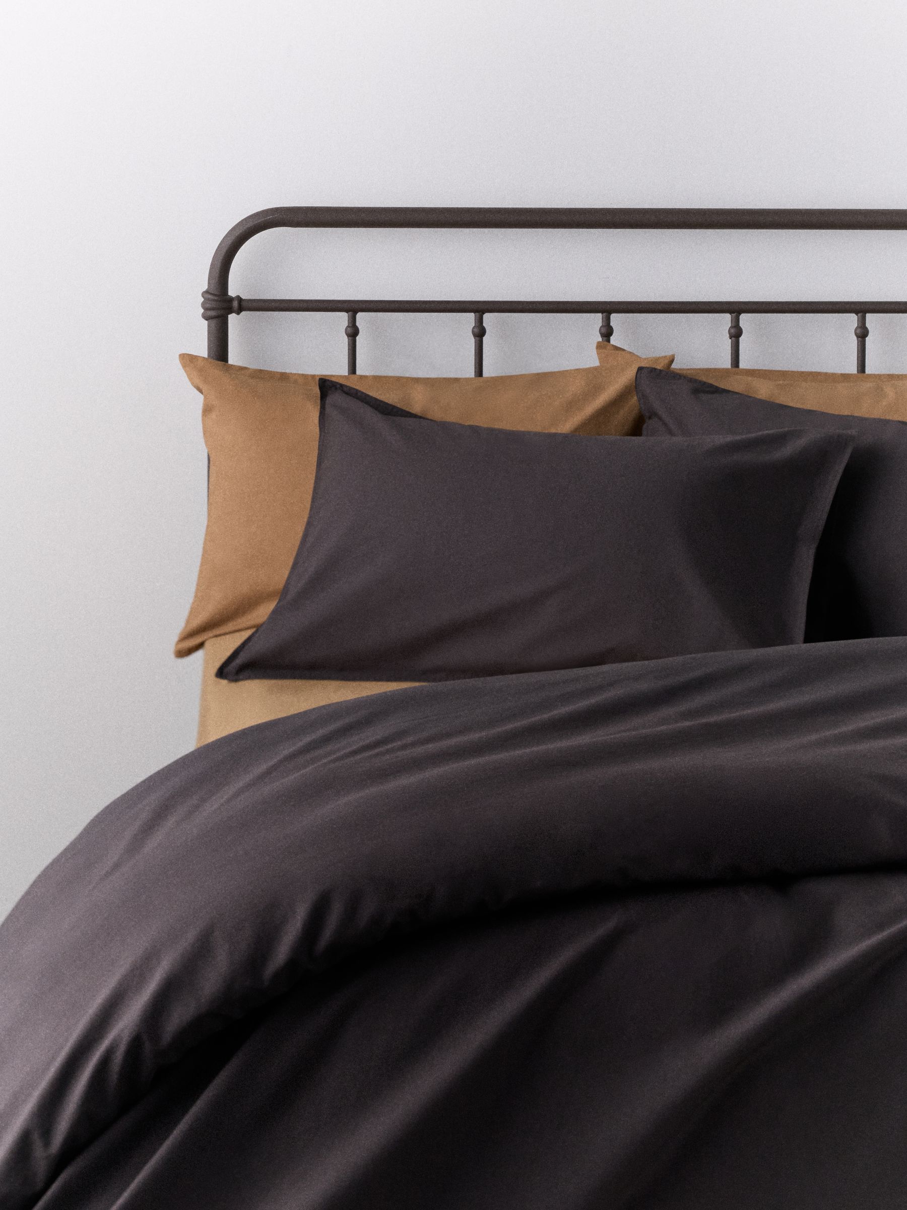 The Set 2 Pack Chocolate/Caramel Washed Cotton Bedsets with Fitted Sheets - Image 2 of 6 The Set 2 Pack Chocolate/Caramel Washed Cotton Bedsets with Fitted Sheets - Image 2 of 6