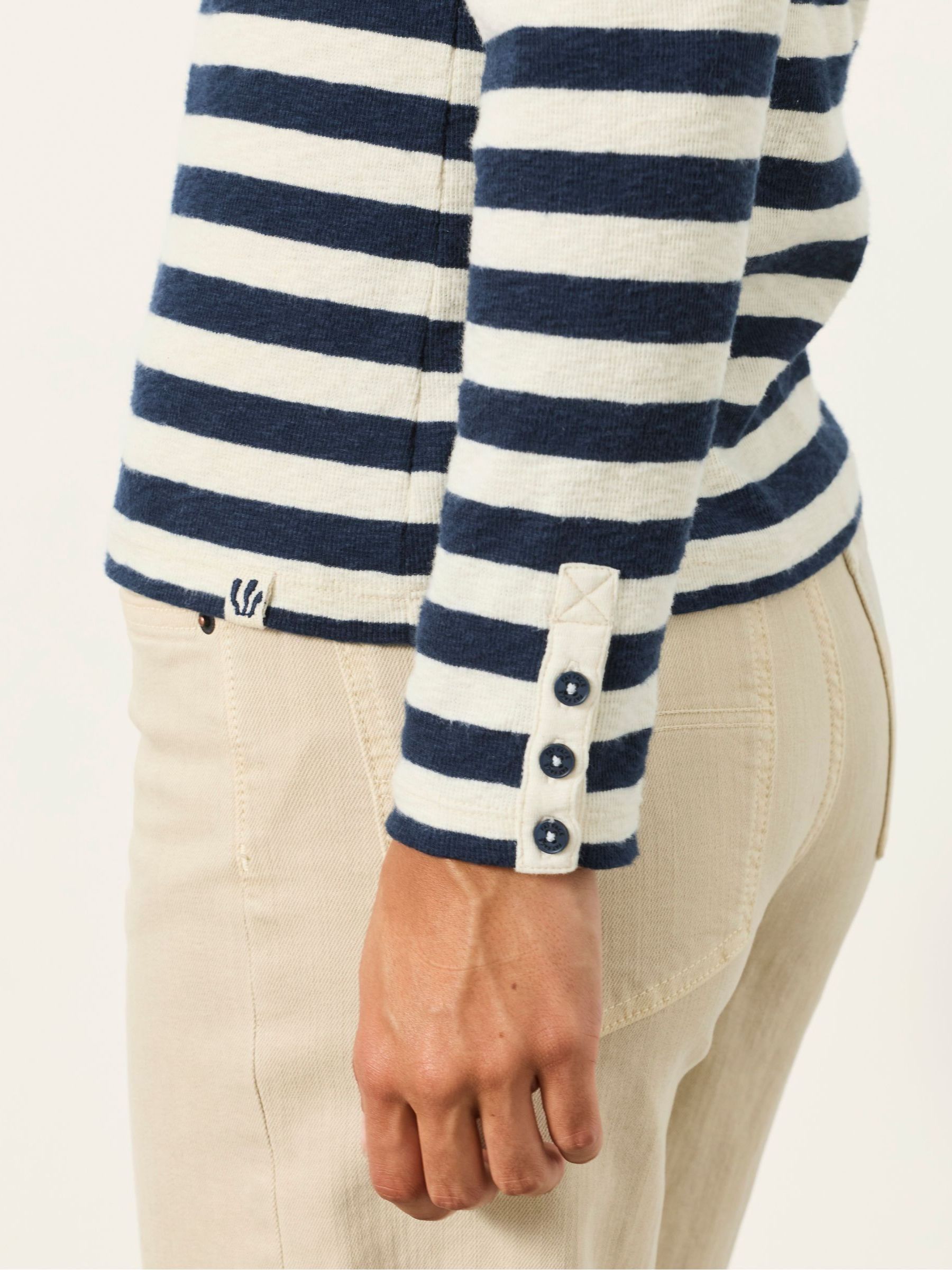 Callie Navy Stripe Long Sleeve Top - Image 4 of 6