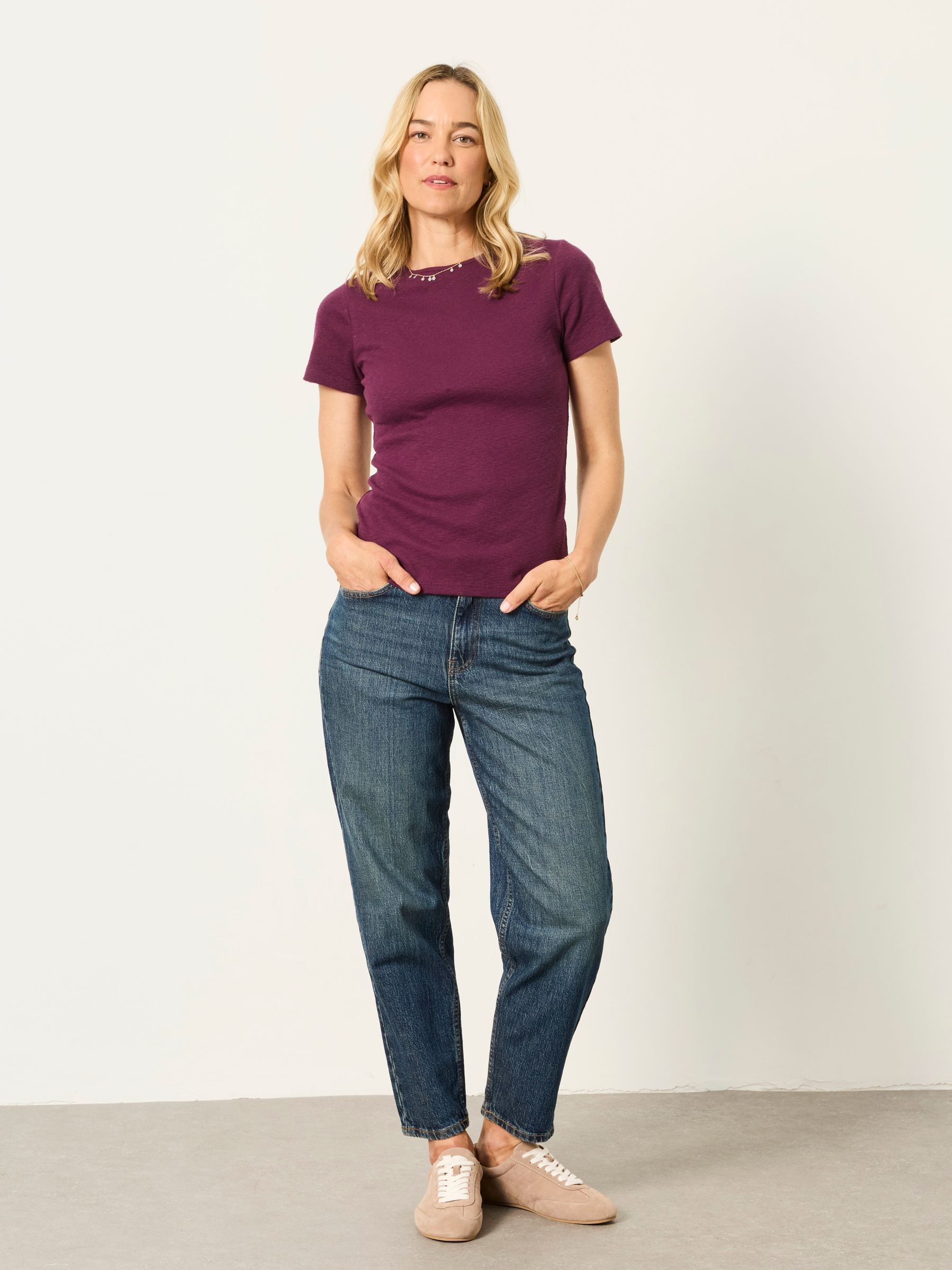 Celia Plum Purple Short Sleeve T-Shirt - Image 4 of 6