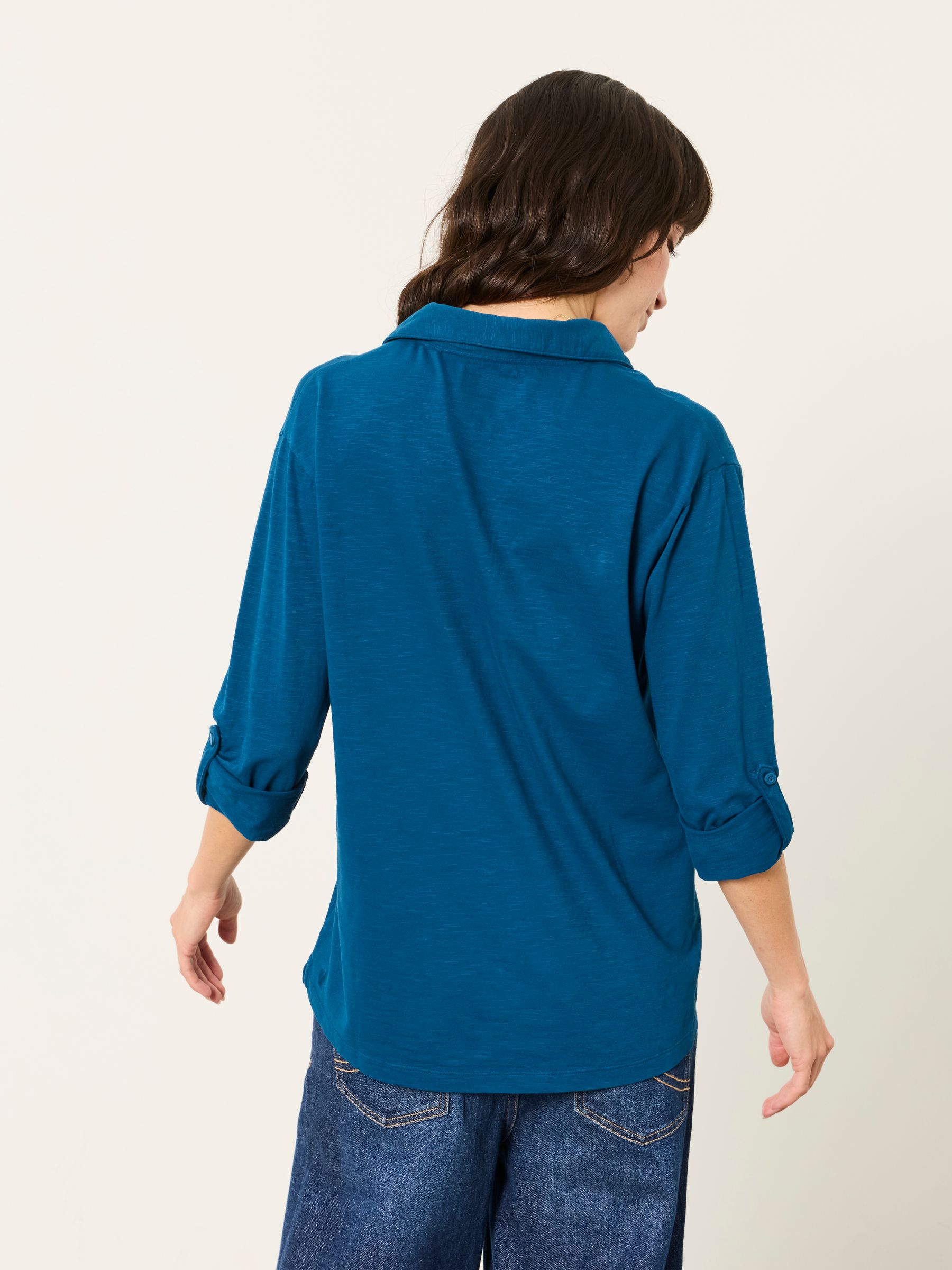 Paige Indigo Blue Jersey Shirt - Image 2 of 4