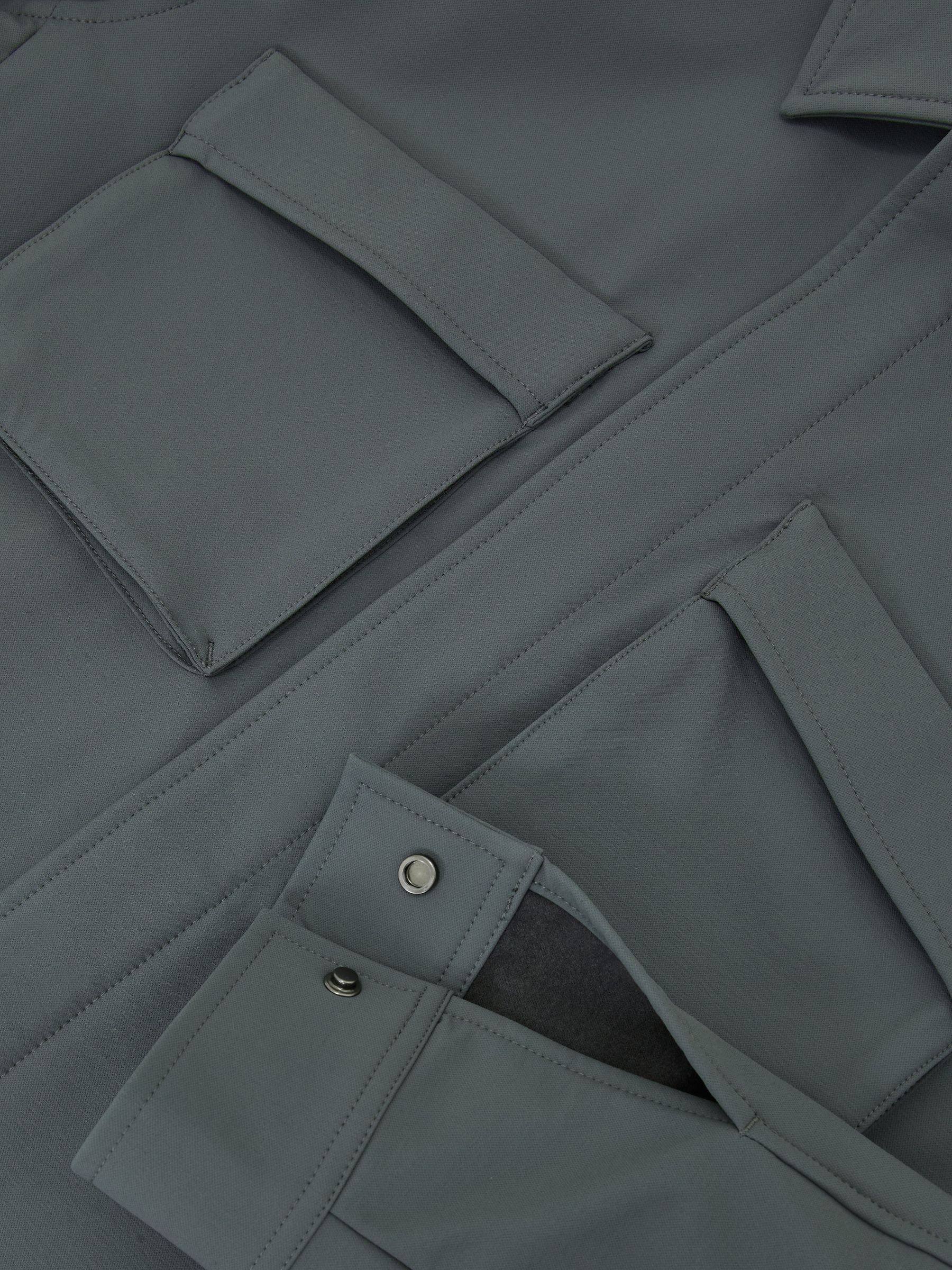 Technical Twin-Pocket Overshirt in Soft Sage Green - Image 8 of 8