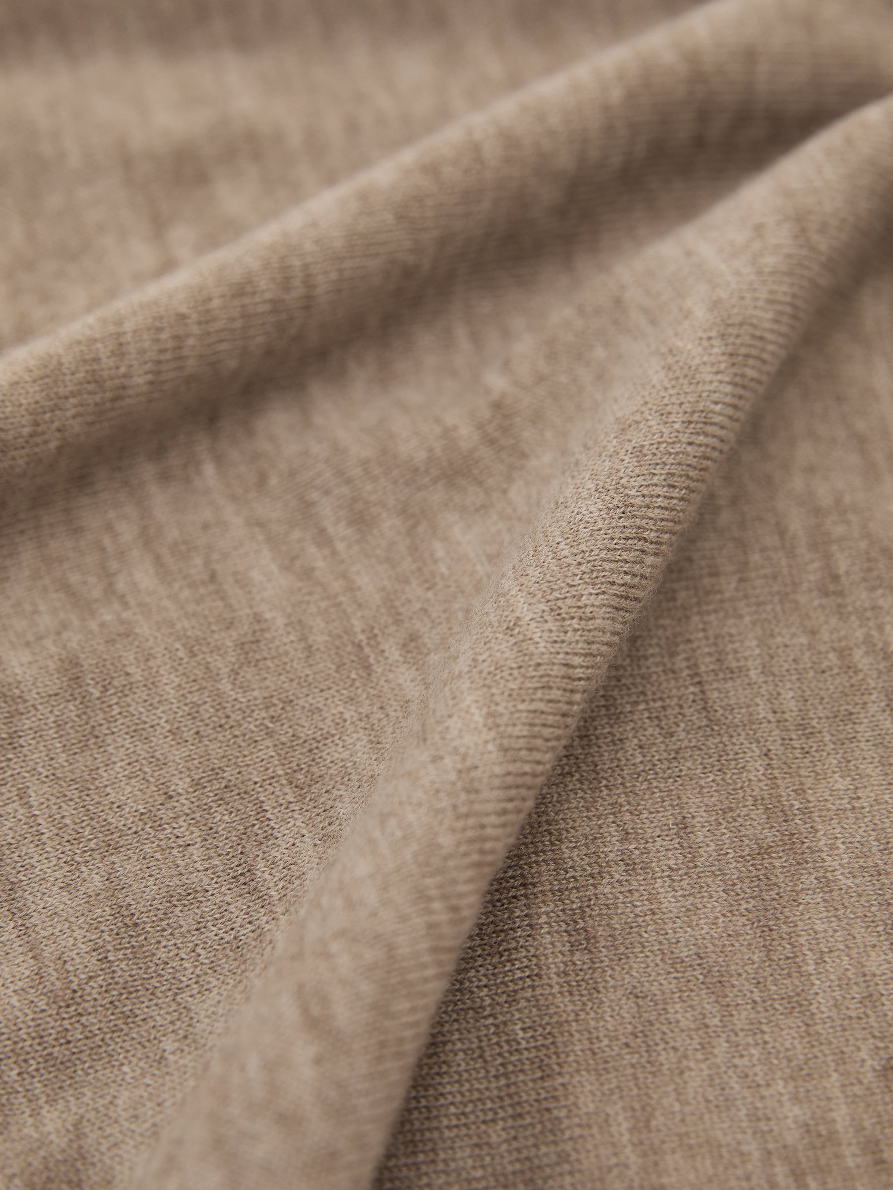 Merino Wool Funnel-Neck Sleeveless Top in Neutral - Image 6 of 6