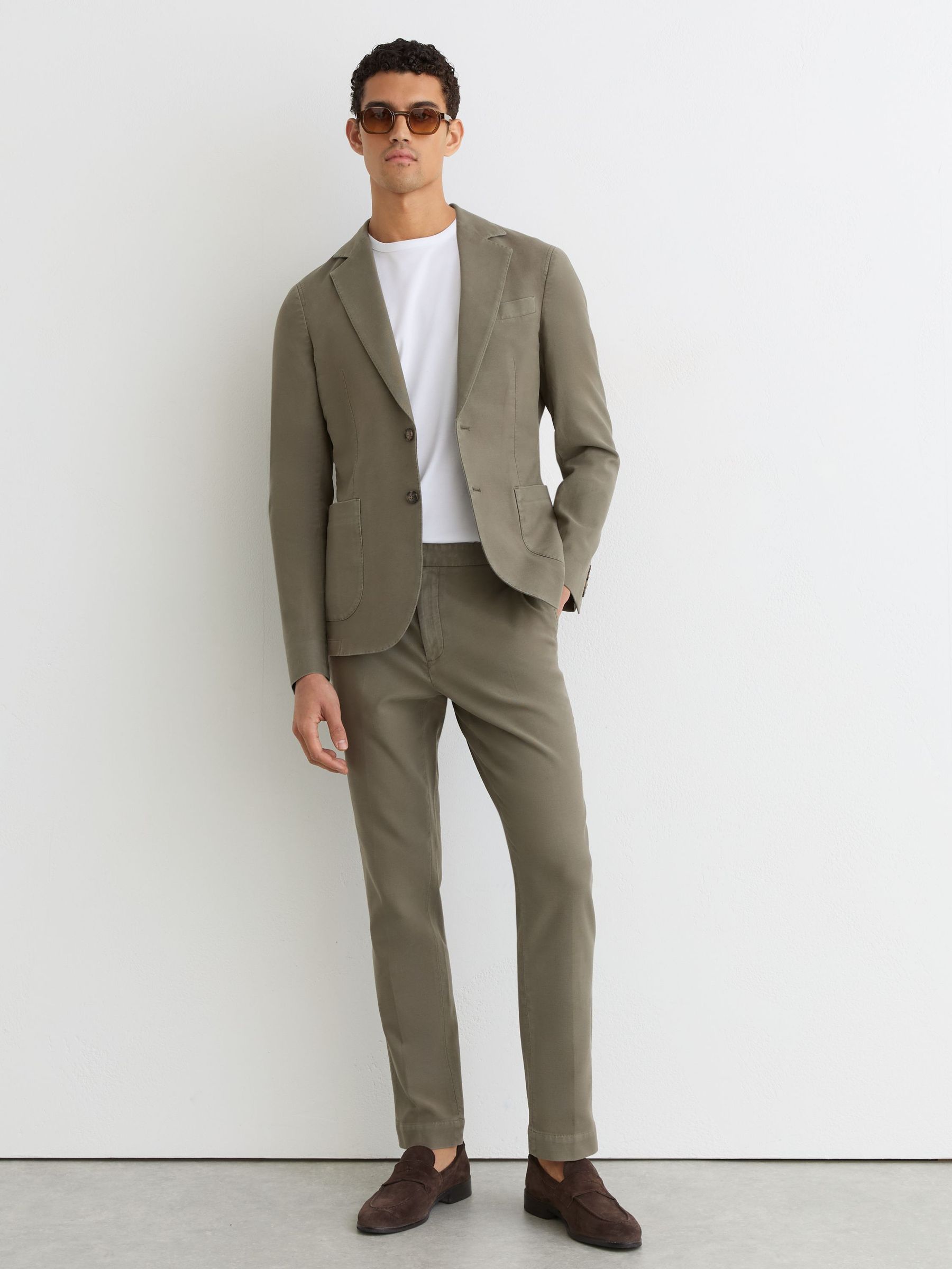 Suit Trousers in Dark Green - Image 1 of 7