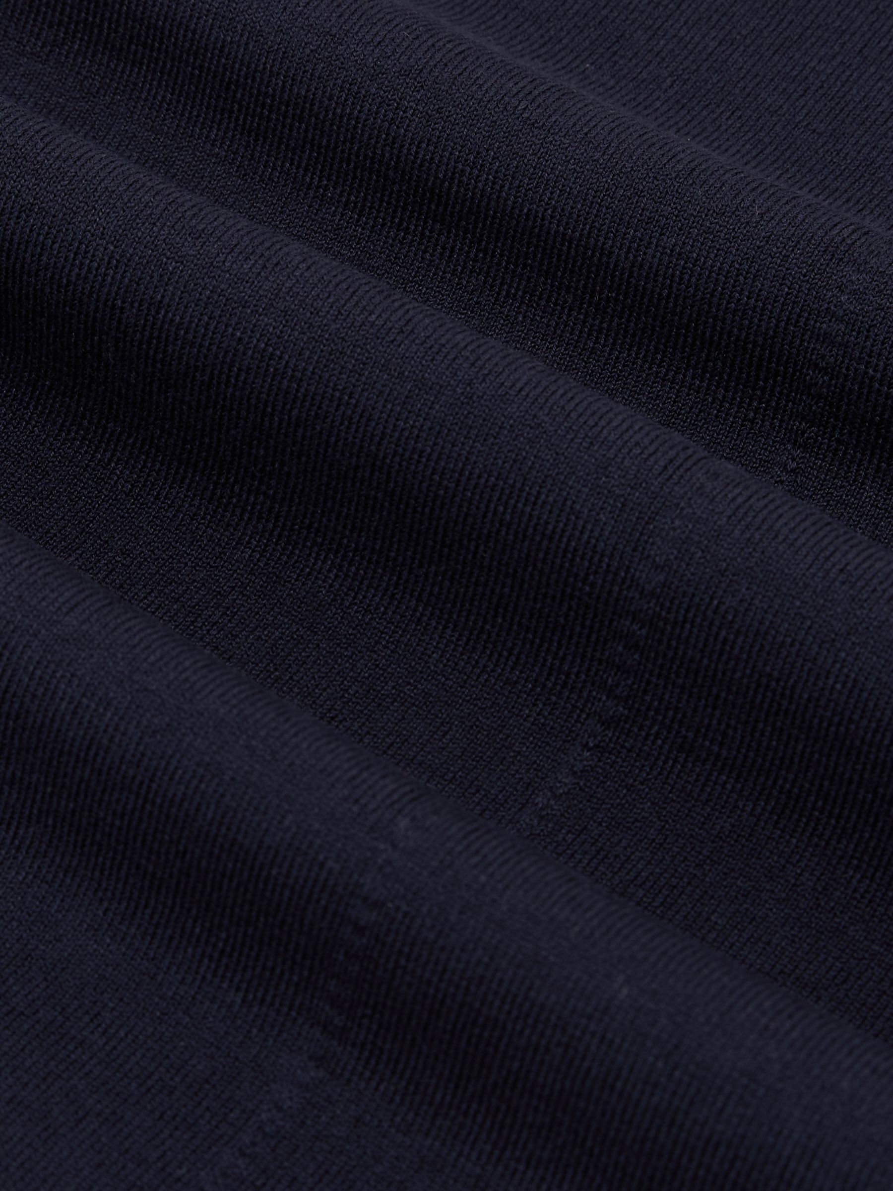 Atelier Silk-Blend Mock-Neck Top in Navy - Image 6 of 6